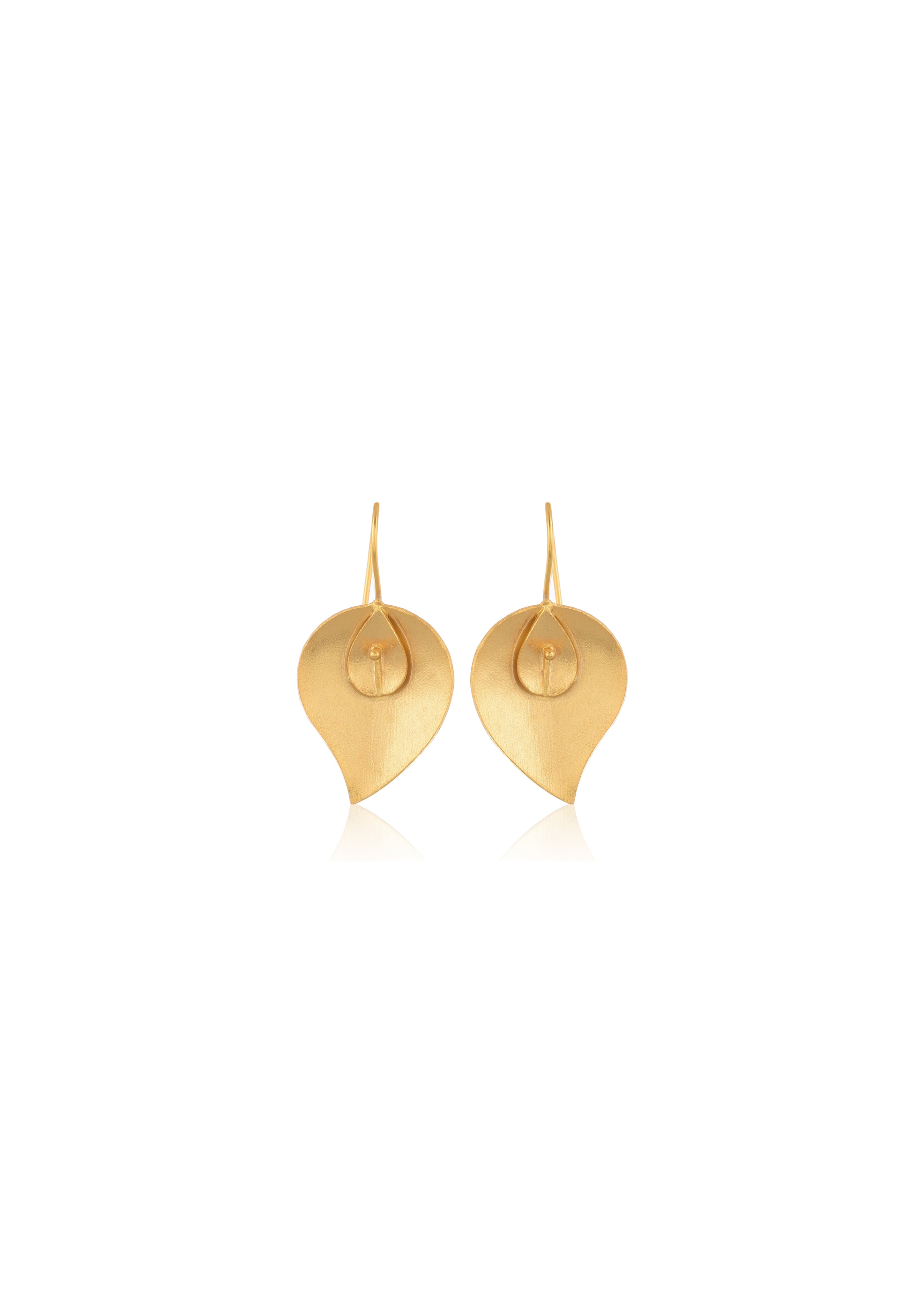 Classic Nature Earrings – 43mm Height with Handcrafted 18K Gold Plating