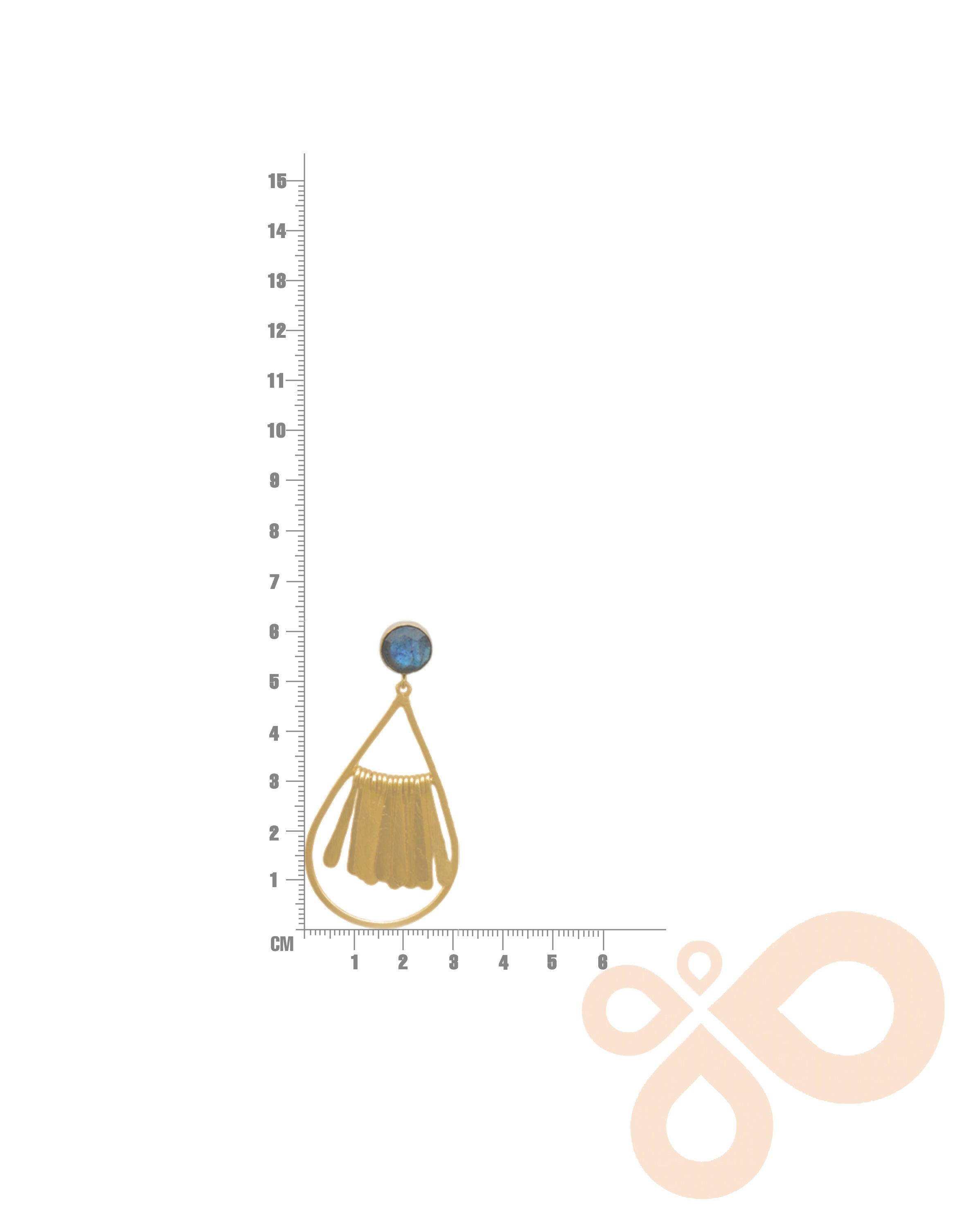 Handmade Fringe Earrings 62mm Height with 18K Gold-Plated Finish