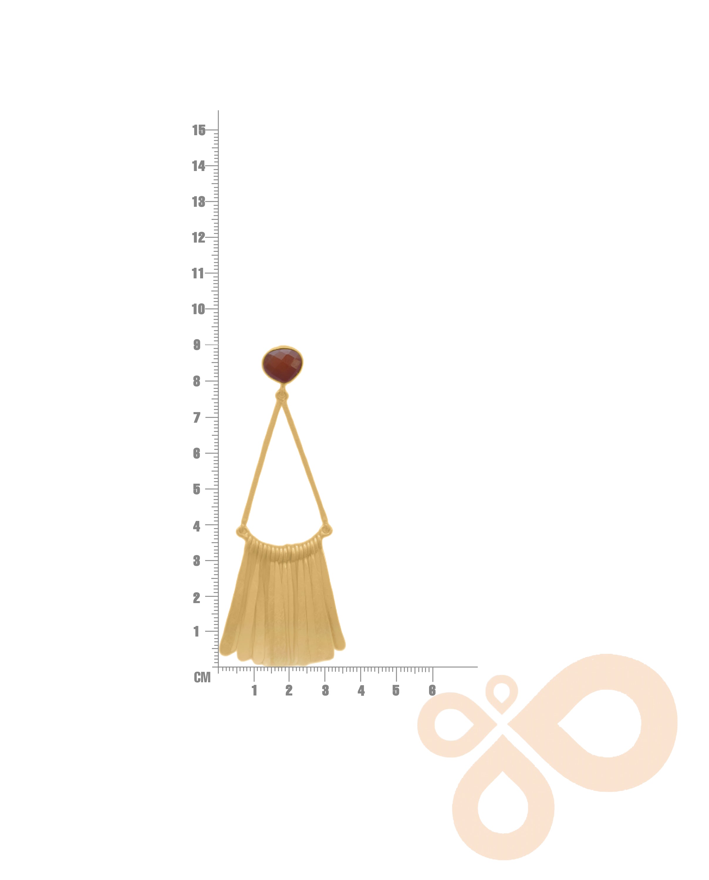 Handmade Fringe Earrings for women 90mm Height with 18K Gold-Plated Finish