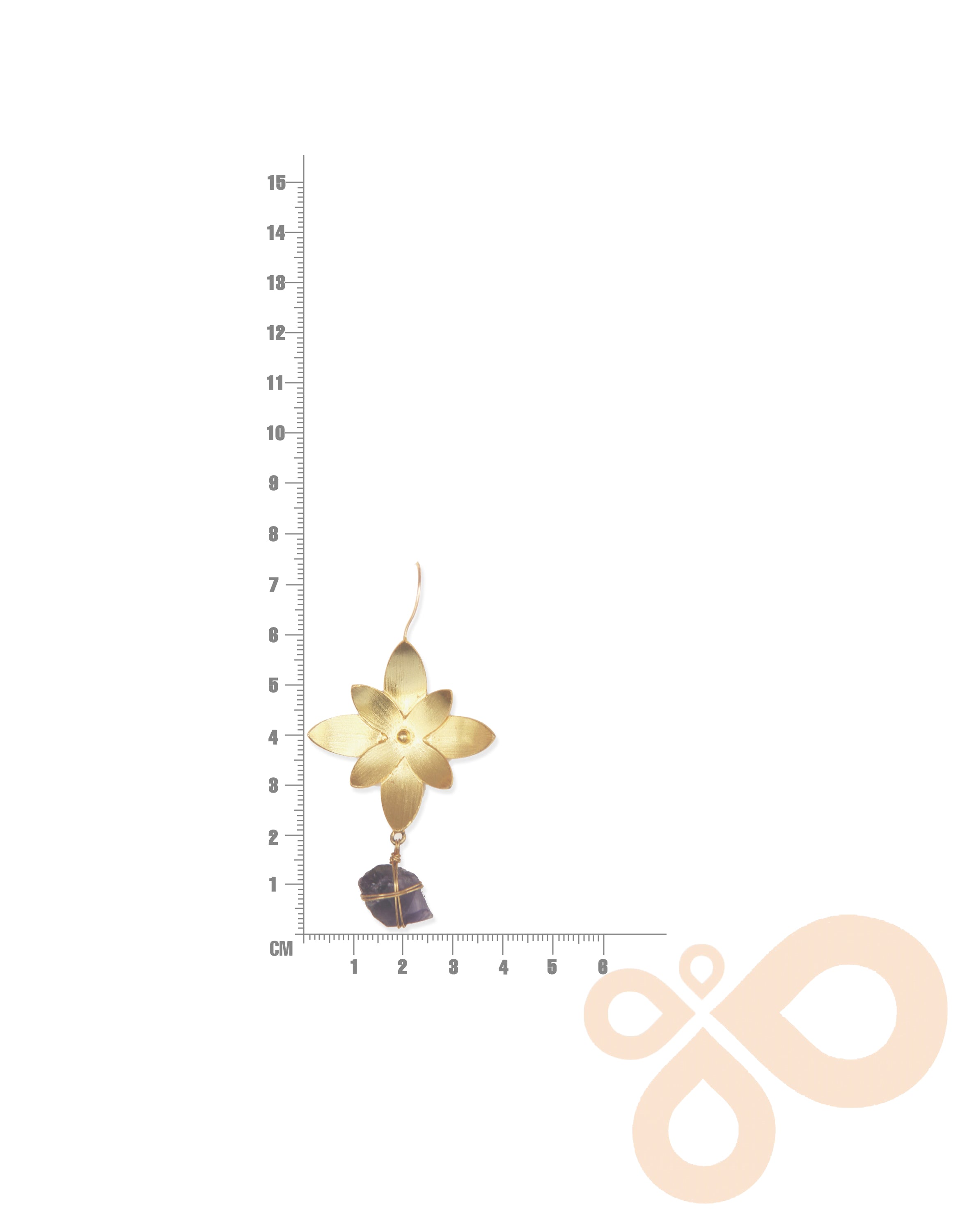 Long Nature Earrings – Handcrafted 75mm Drop with 18K Gold-Plated Finish