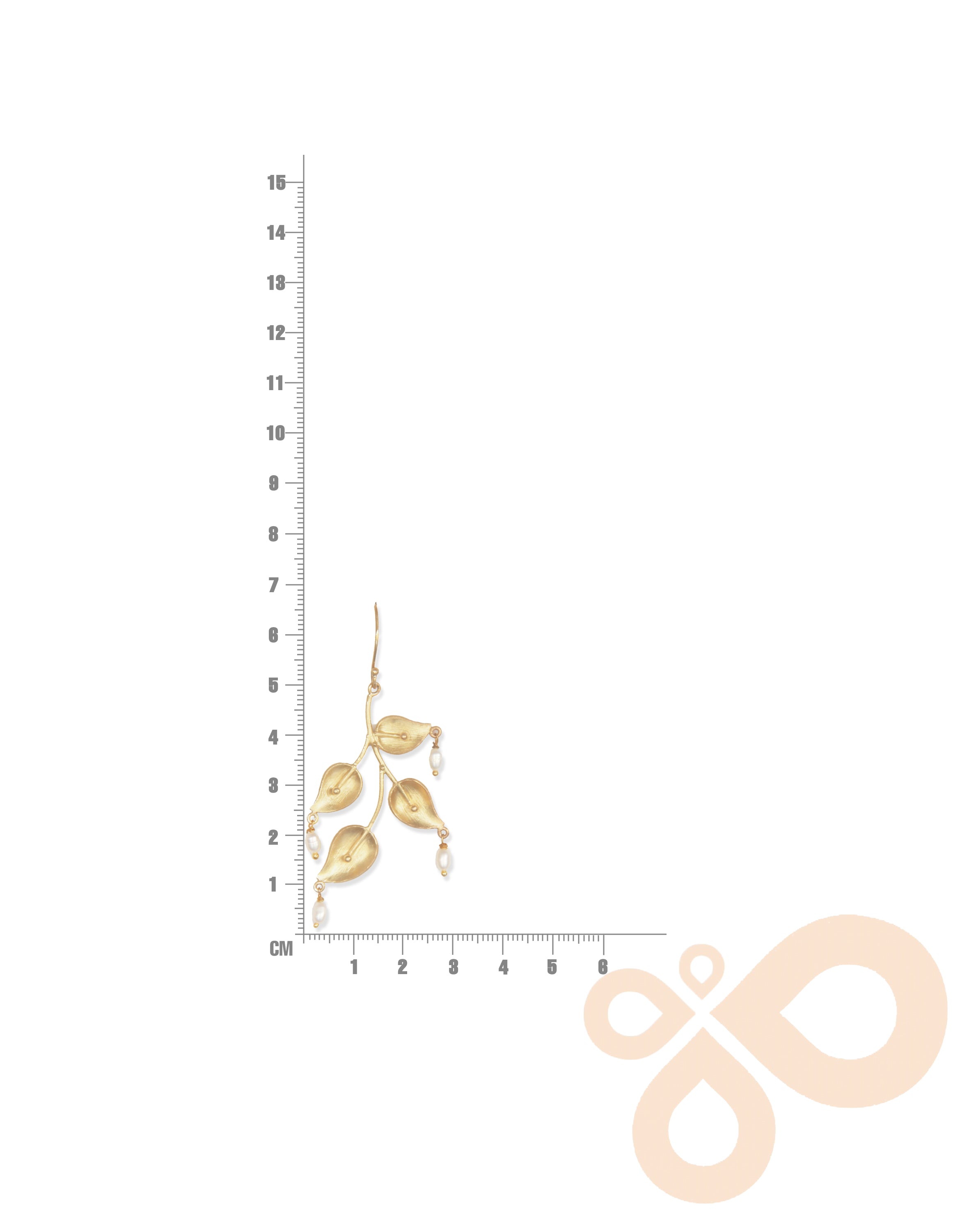 Artisan Nature Earrings – 67mm Length, Handcrafted with 18K Gold for an Indian Look