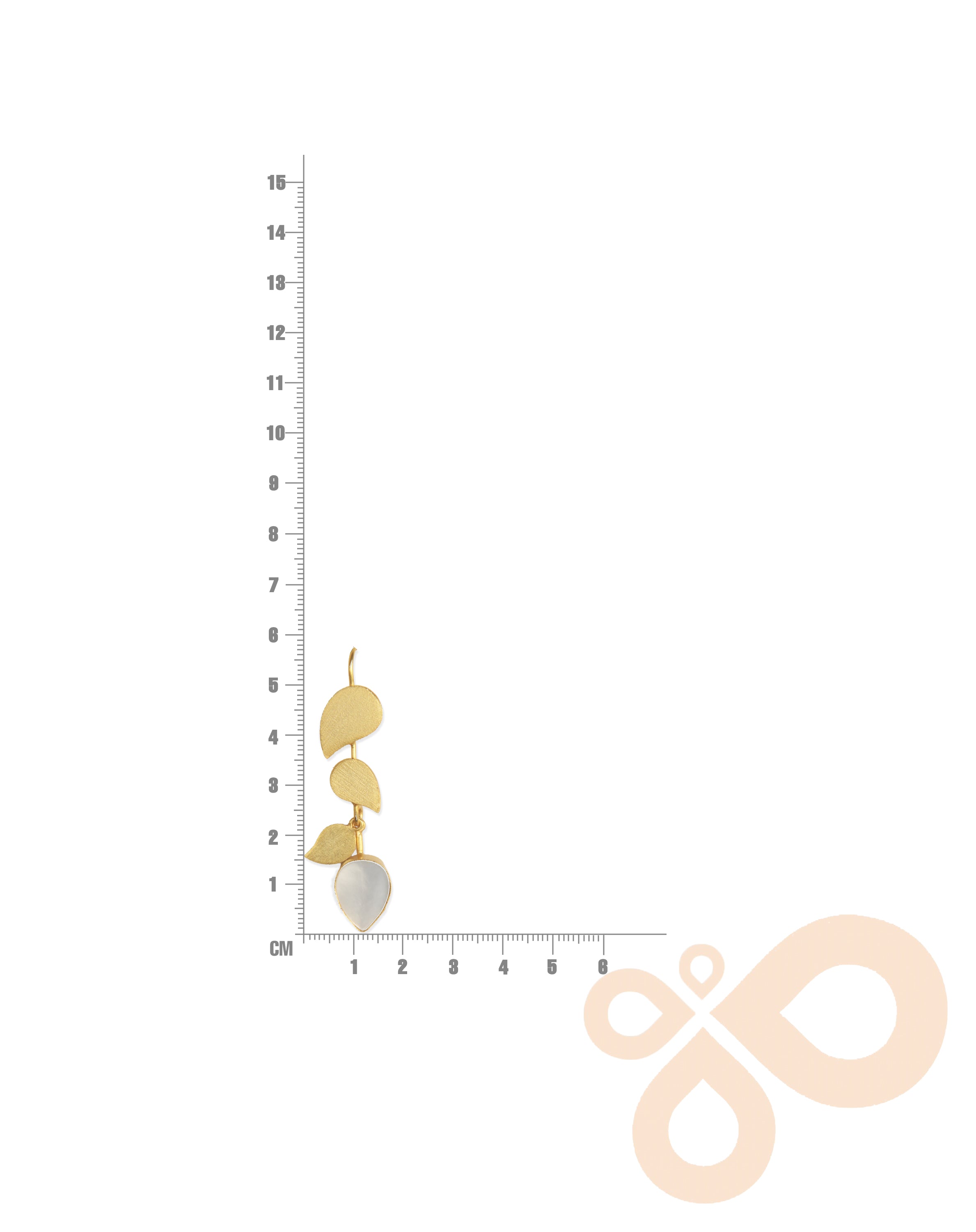 Chic Nature Earrings – 58mm Height, Featuring Handcrafted 18K Gold Plating