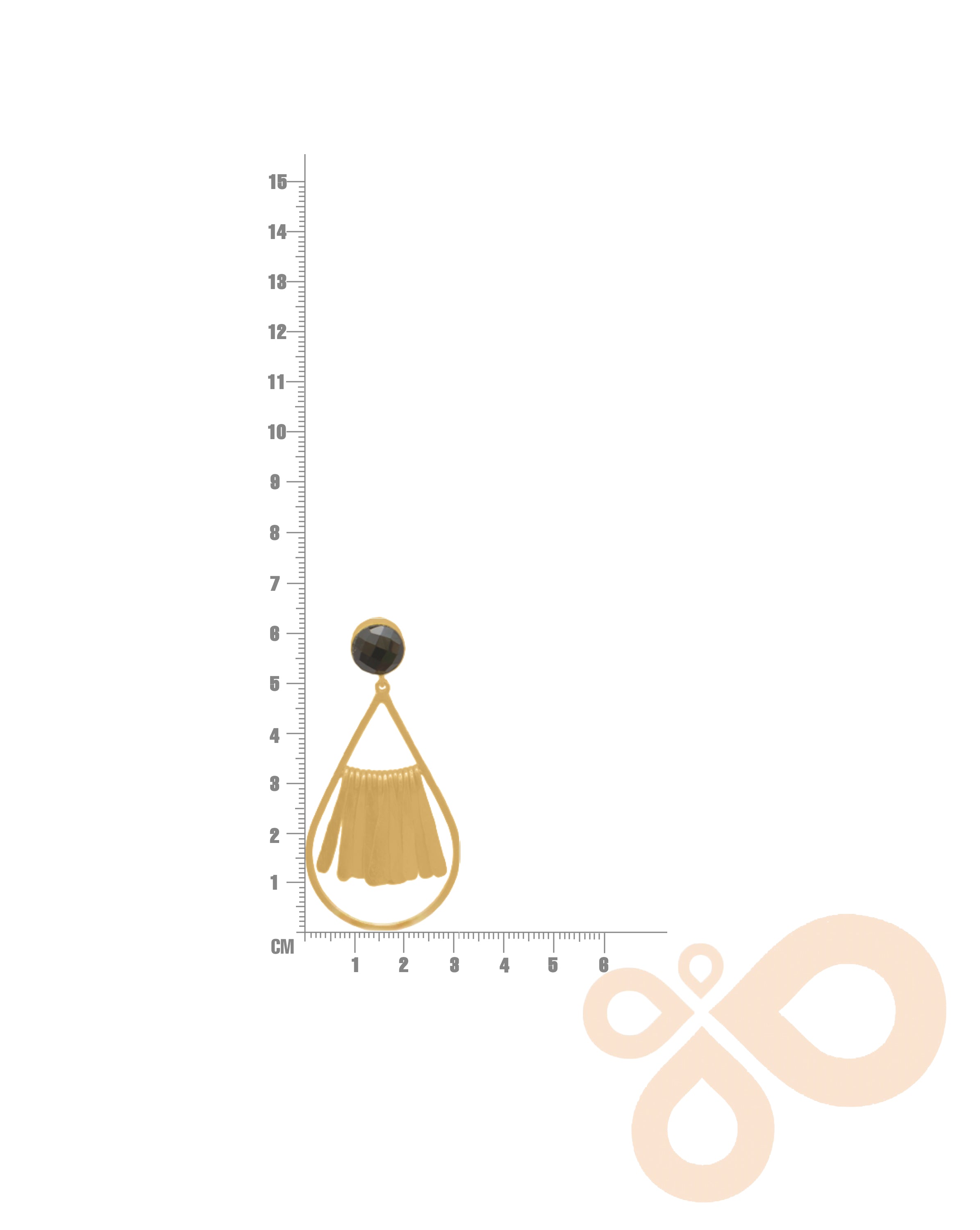 handmade Fringe Earrings 63mm with 18k Gold Plating