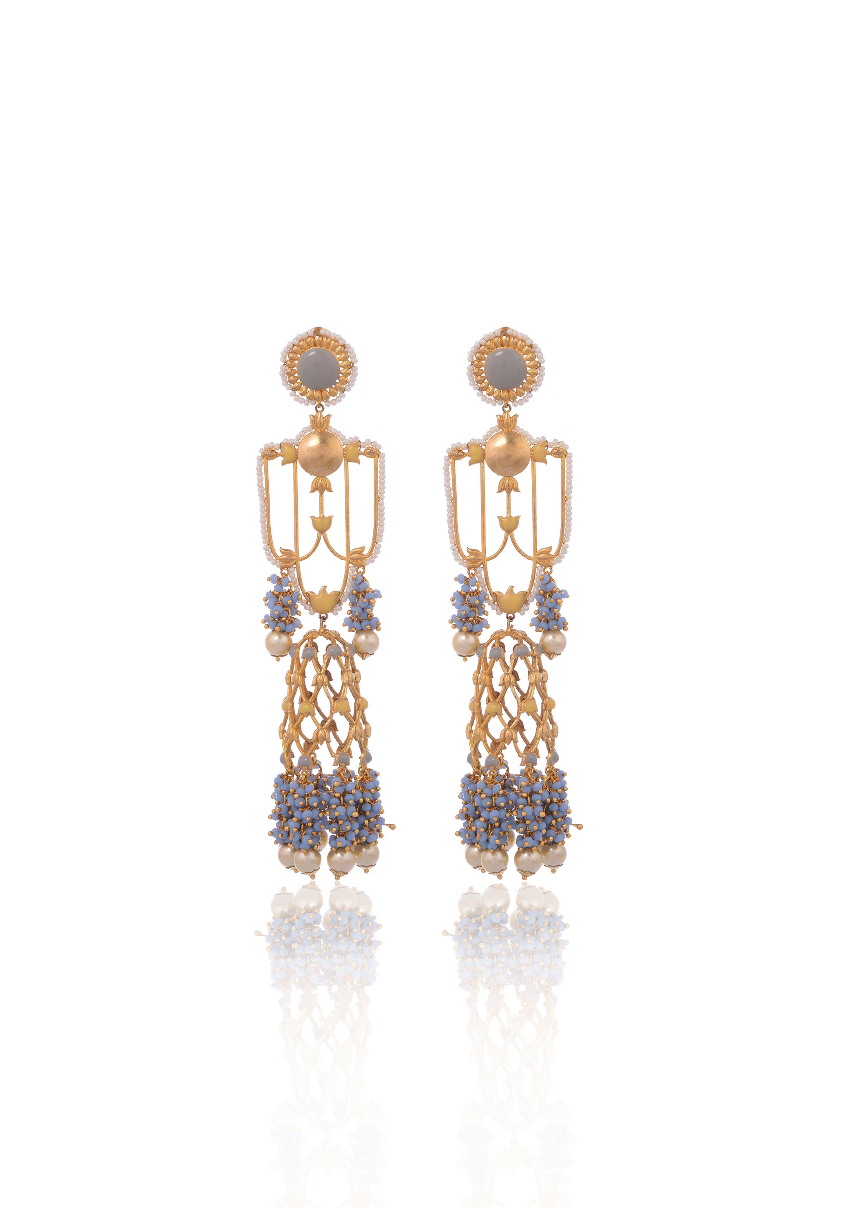 22K Gold-JJ's Plated Handmade Earrings – Elegant Jannat Jhumka's