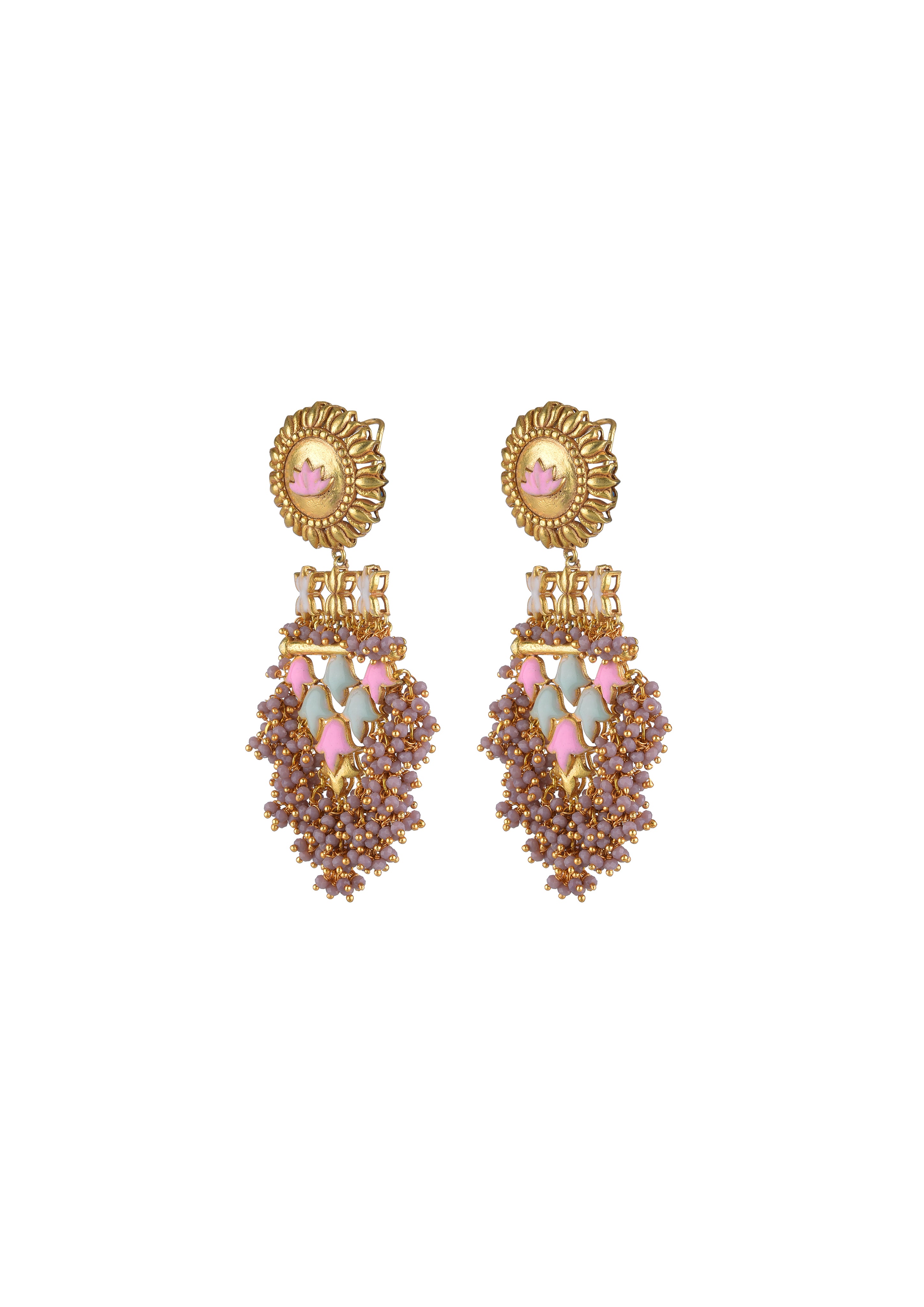 Luxury Handmade Jannat Earrings – Enhanced with 22K Gold Plating