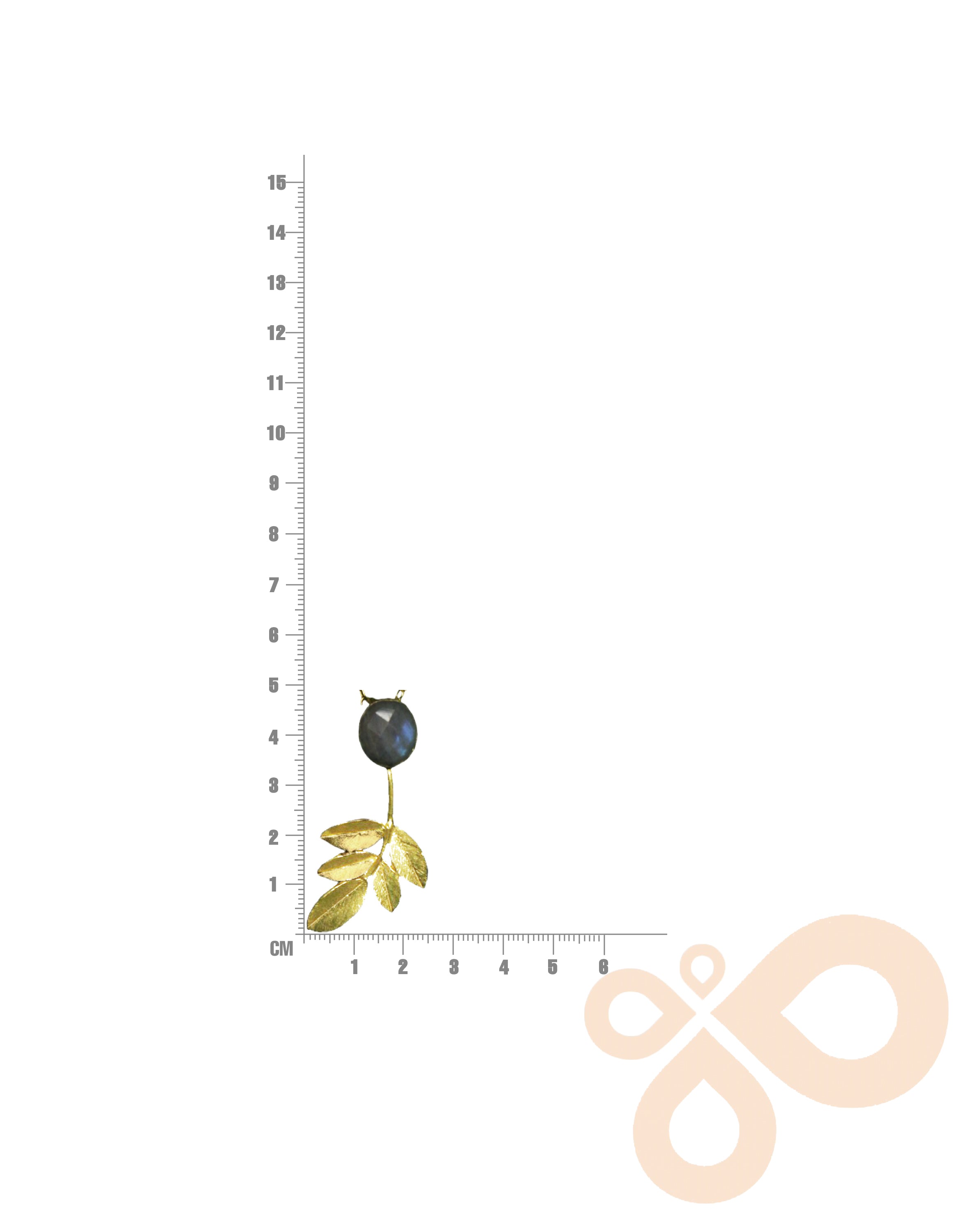 Nature Necklace - 18K Gold-Plated Brass, 49mm x 21mm Pendant