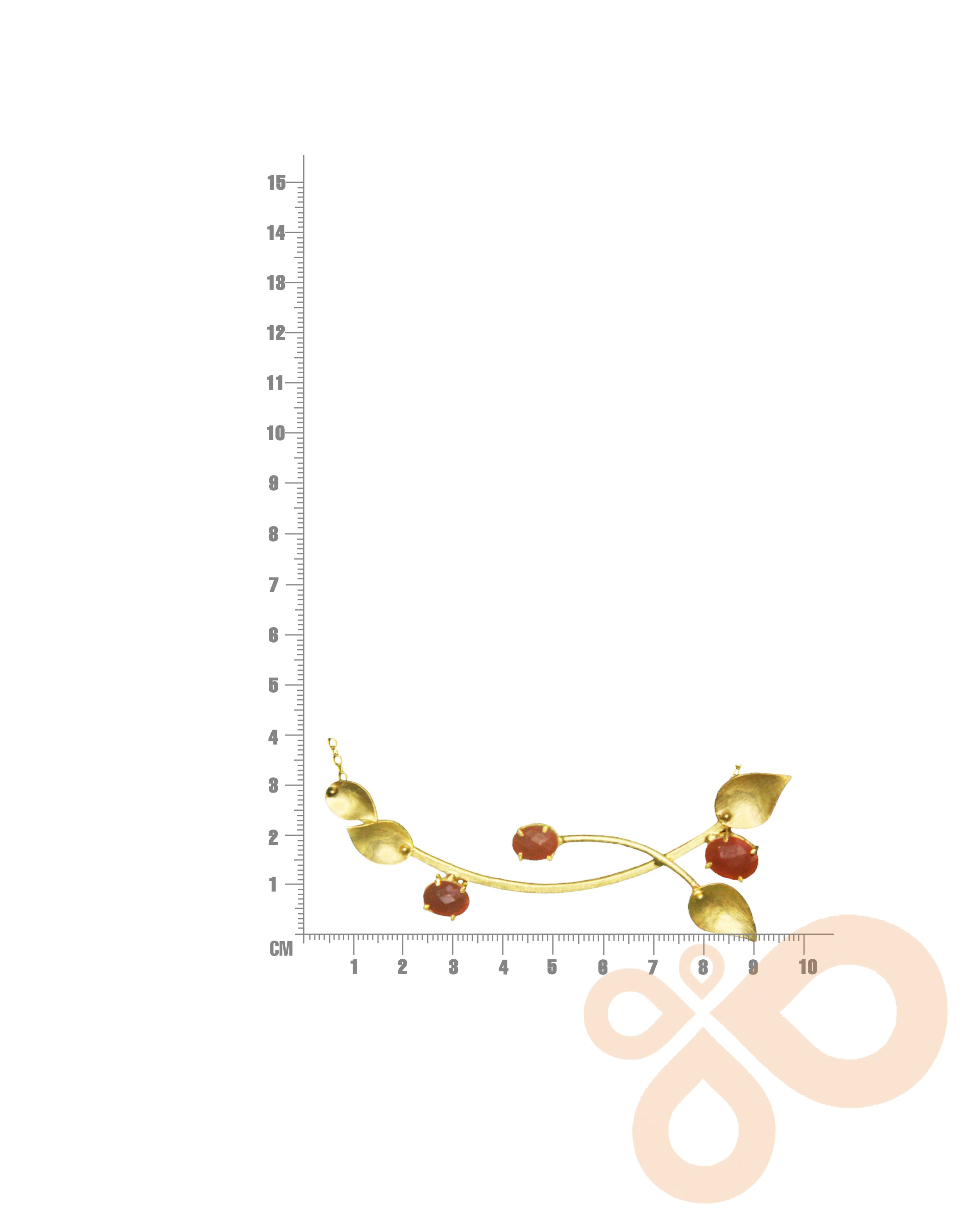 Nature Necklace - 18K Gold-Plated Brass, 35mm x 100mm Pendant