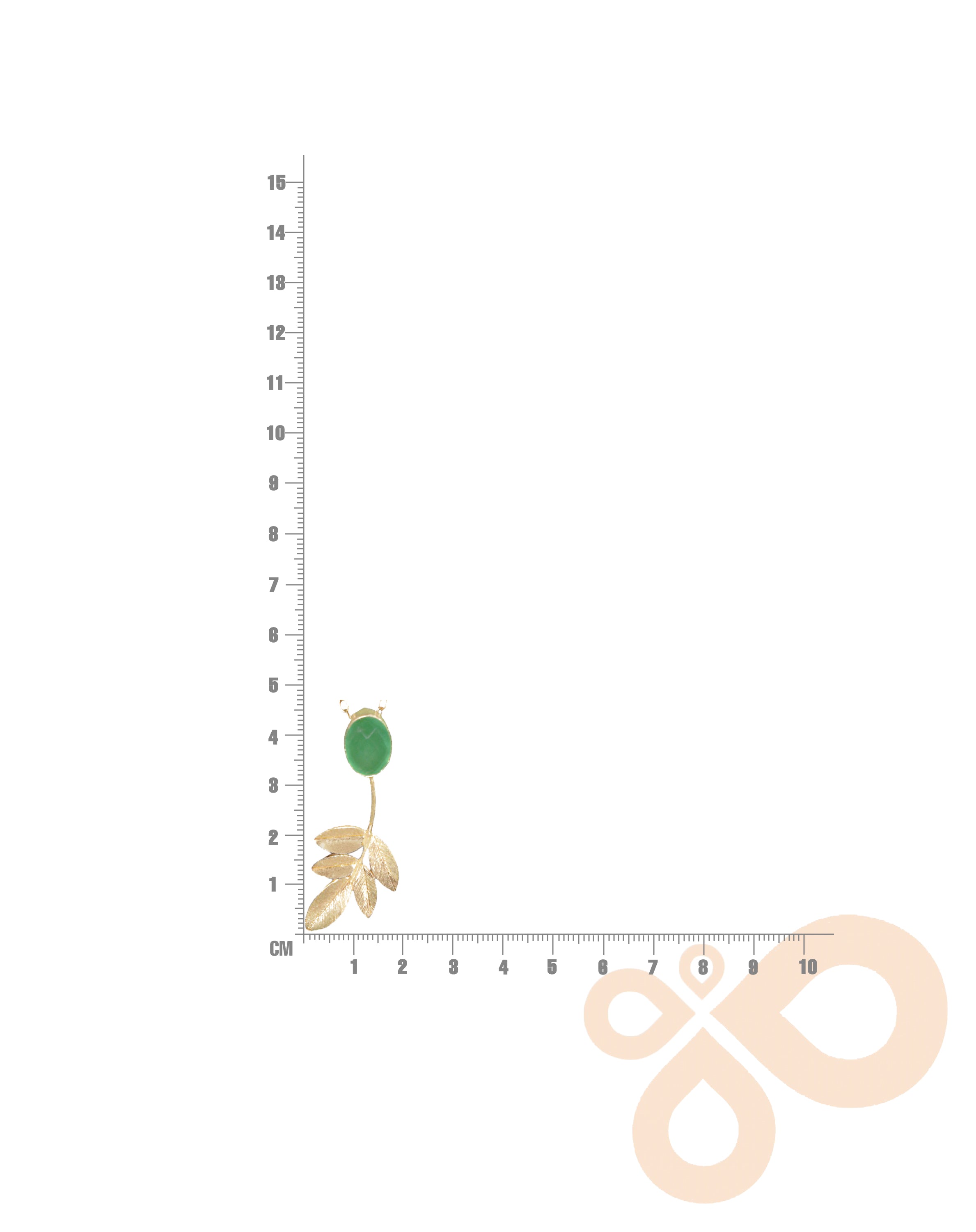 Nature Necklace - Brass with 18K Gold, 48mm x 20mm Pendant, 470mm Chain