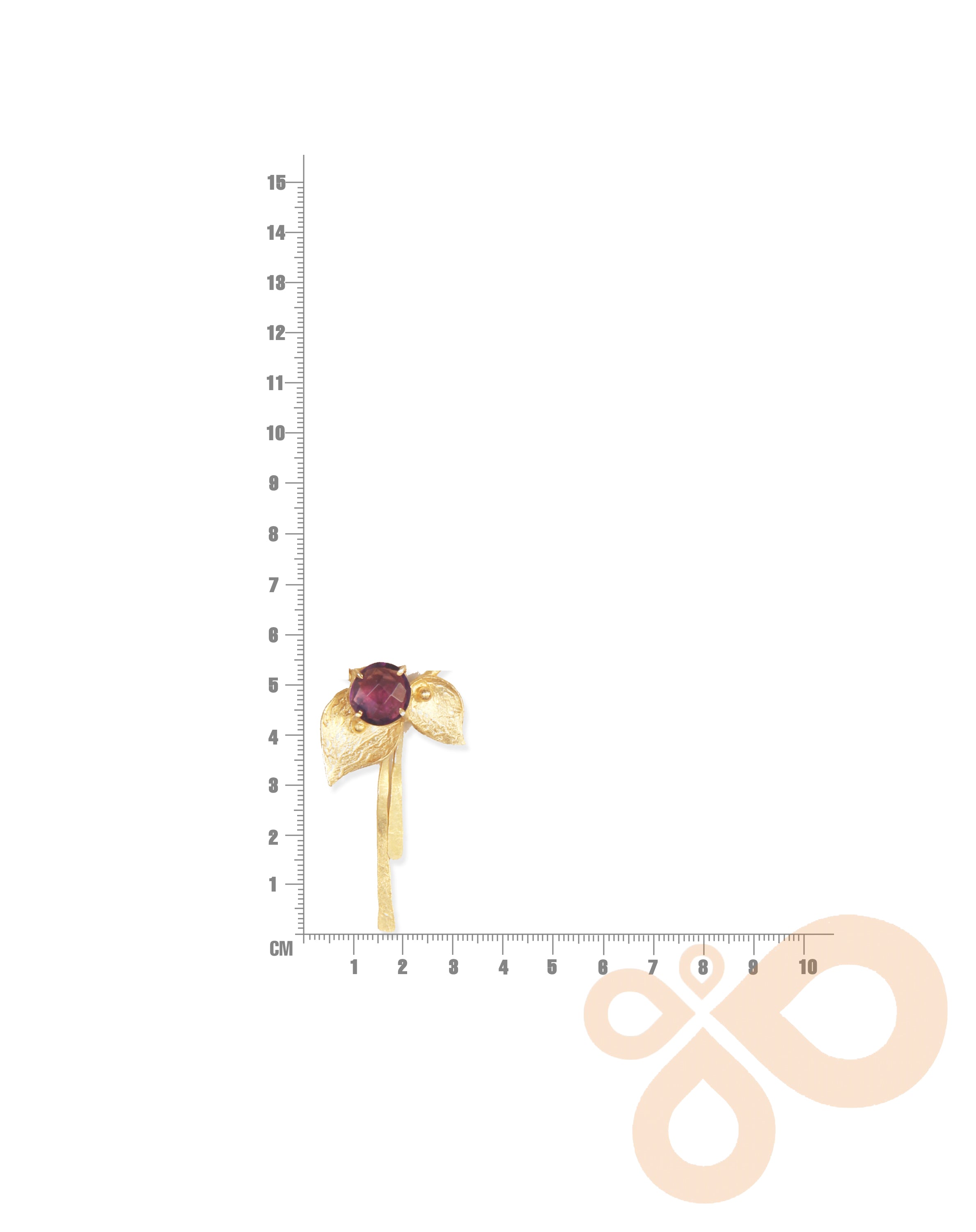 Nature Necklace - Brass with 18K Gold, 56mm x 49mm Pendant, 430mm Chain