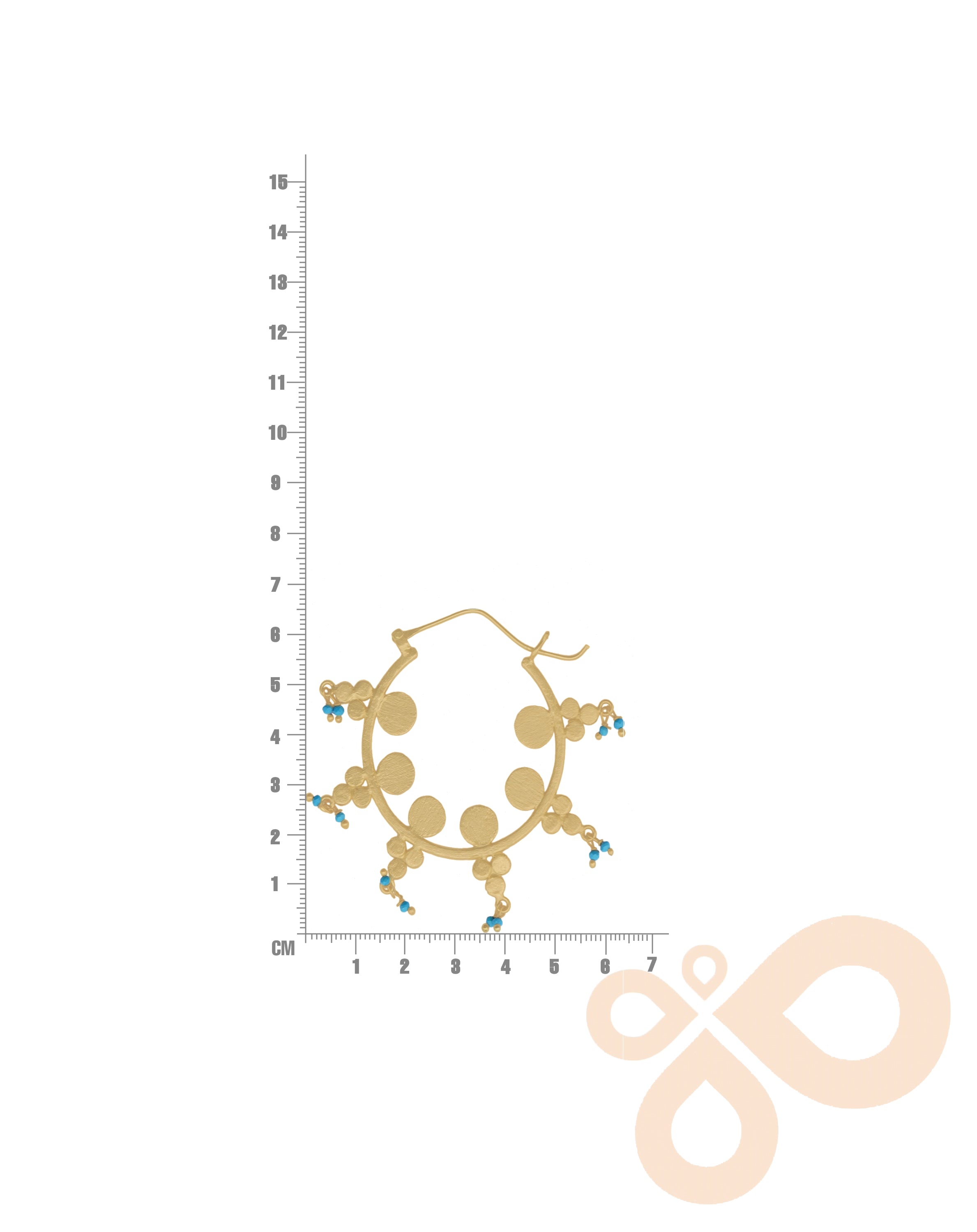 Handmade Maiden Earrings with 18kgold plate & natural stones.