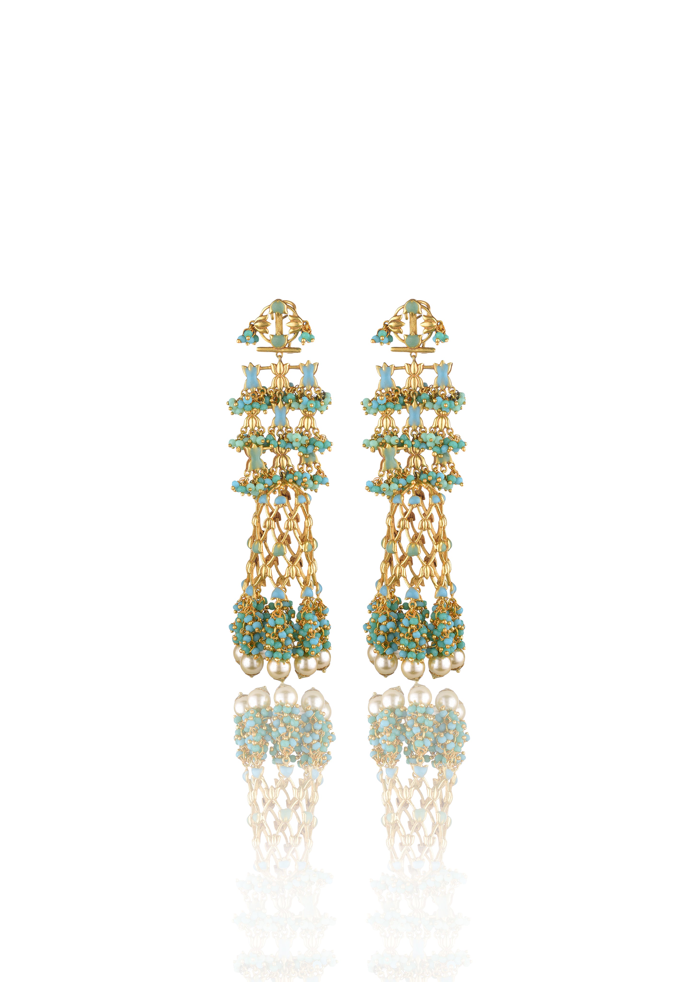 Unique Handmade JJ's Jannat Jhumka's – Featuring a 22K Gold-Plated Design