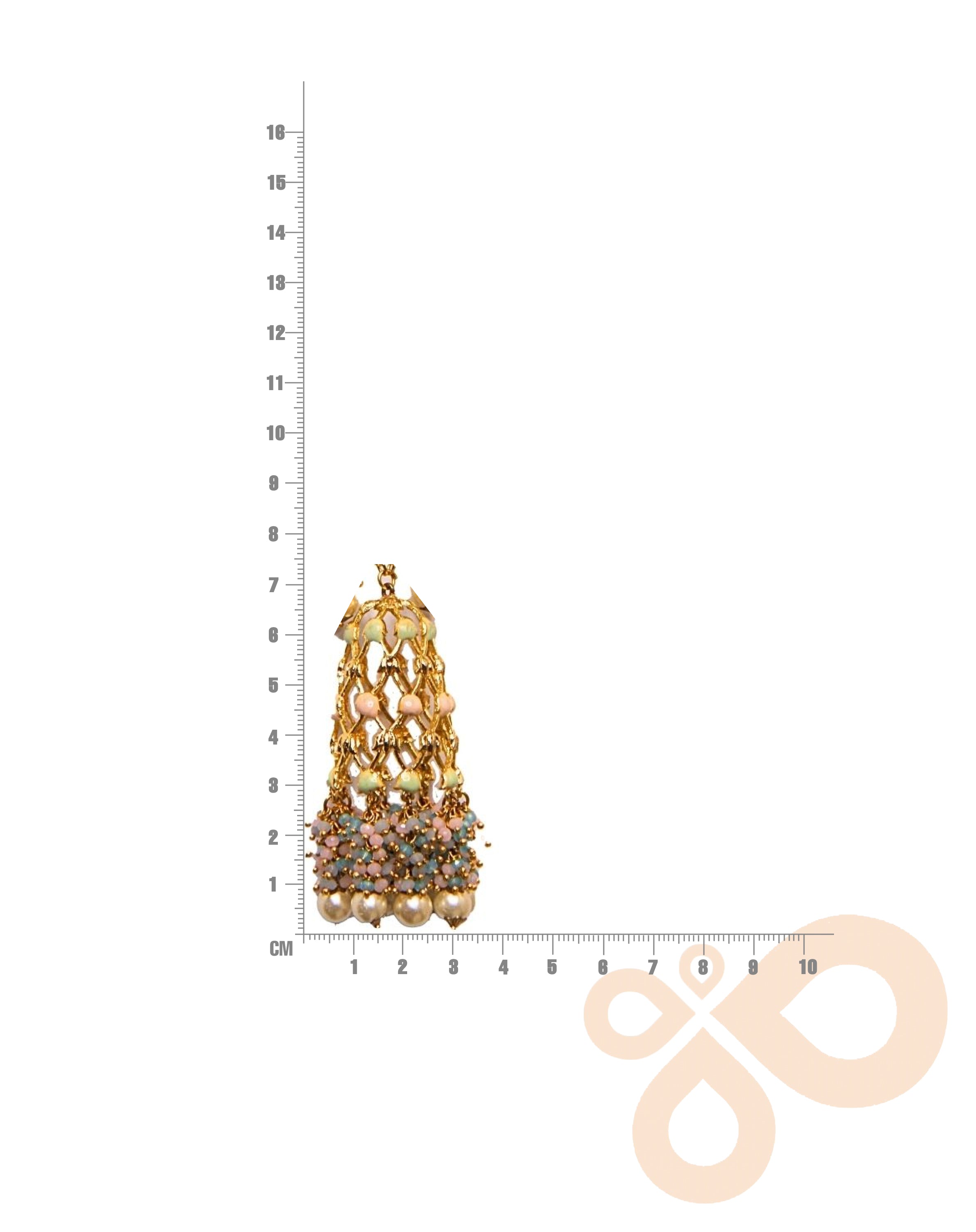 Jannat Necklace - Elegant Brass Chandeliers with 22K Gold Plating