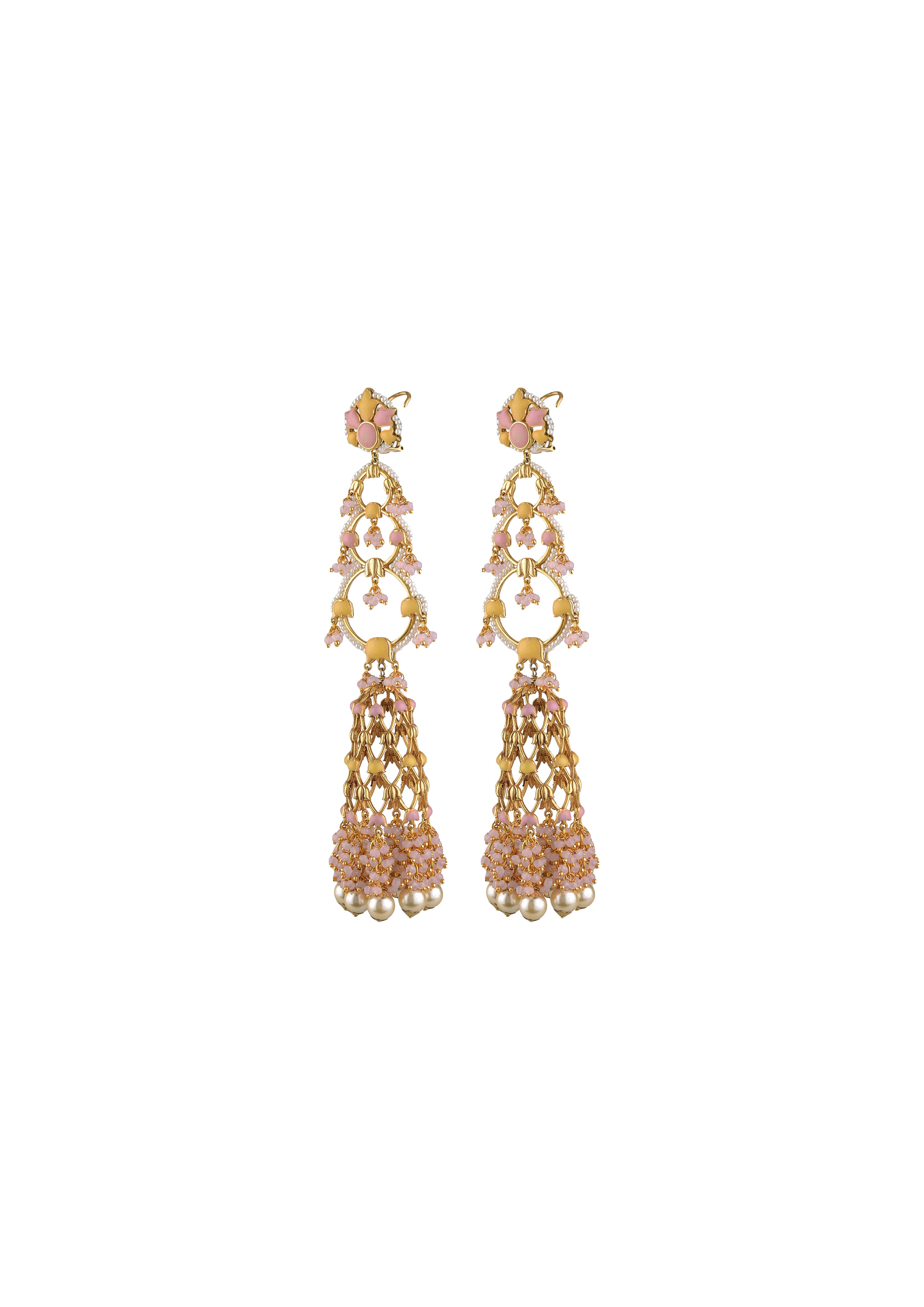 Handmade Jannat Earrings with 22K Gold-Plated Finish for festive Indian Look