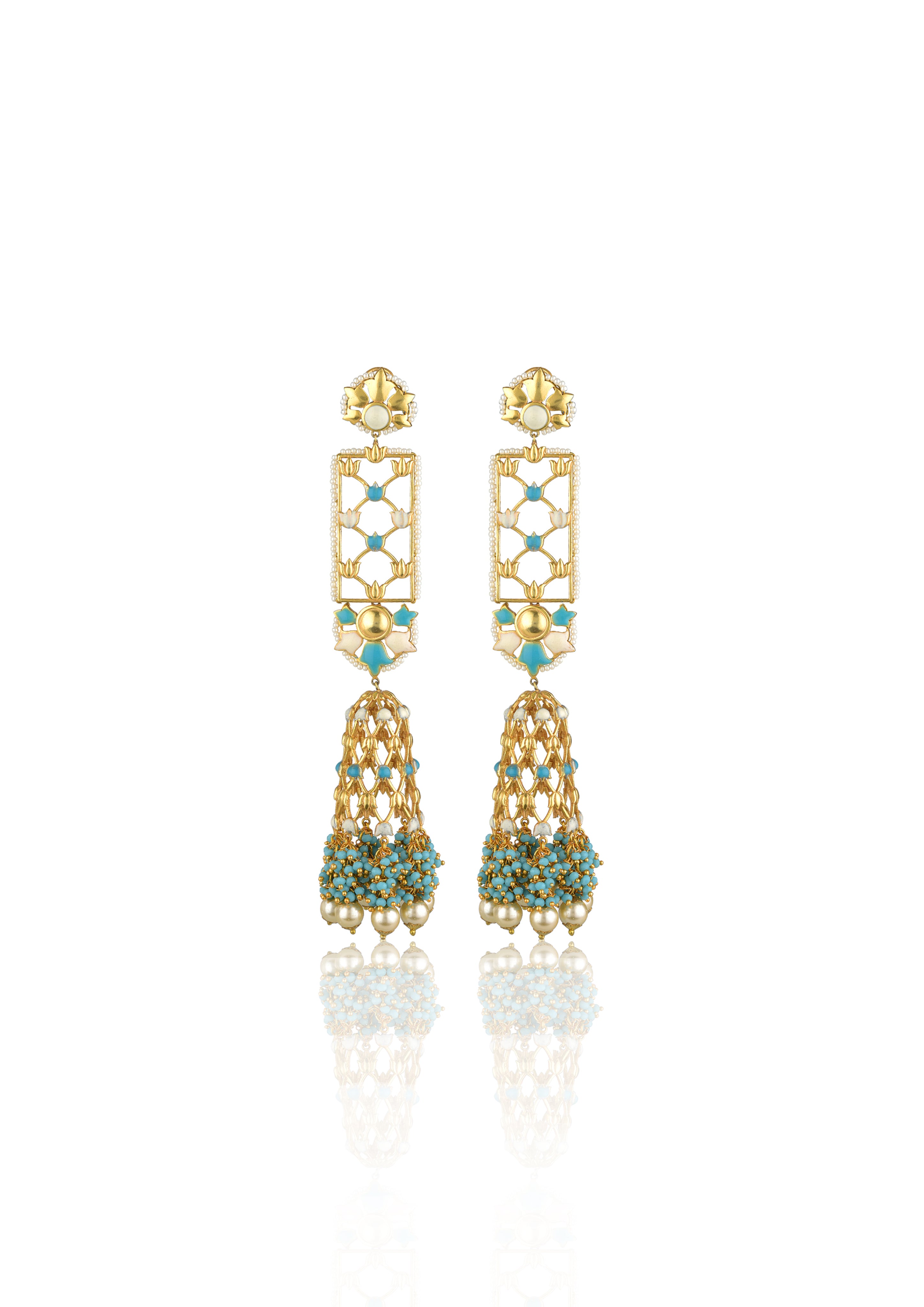 22K Gold Handmade Jannat Earrings – Perfect for Sophisticated Looks