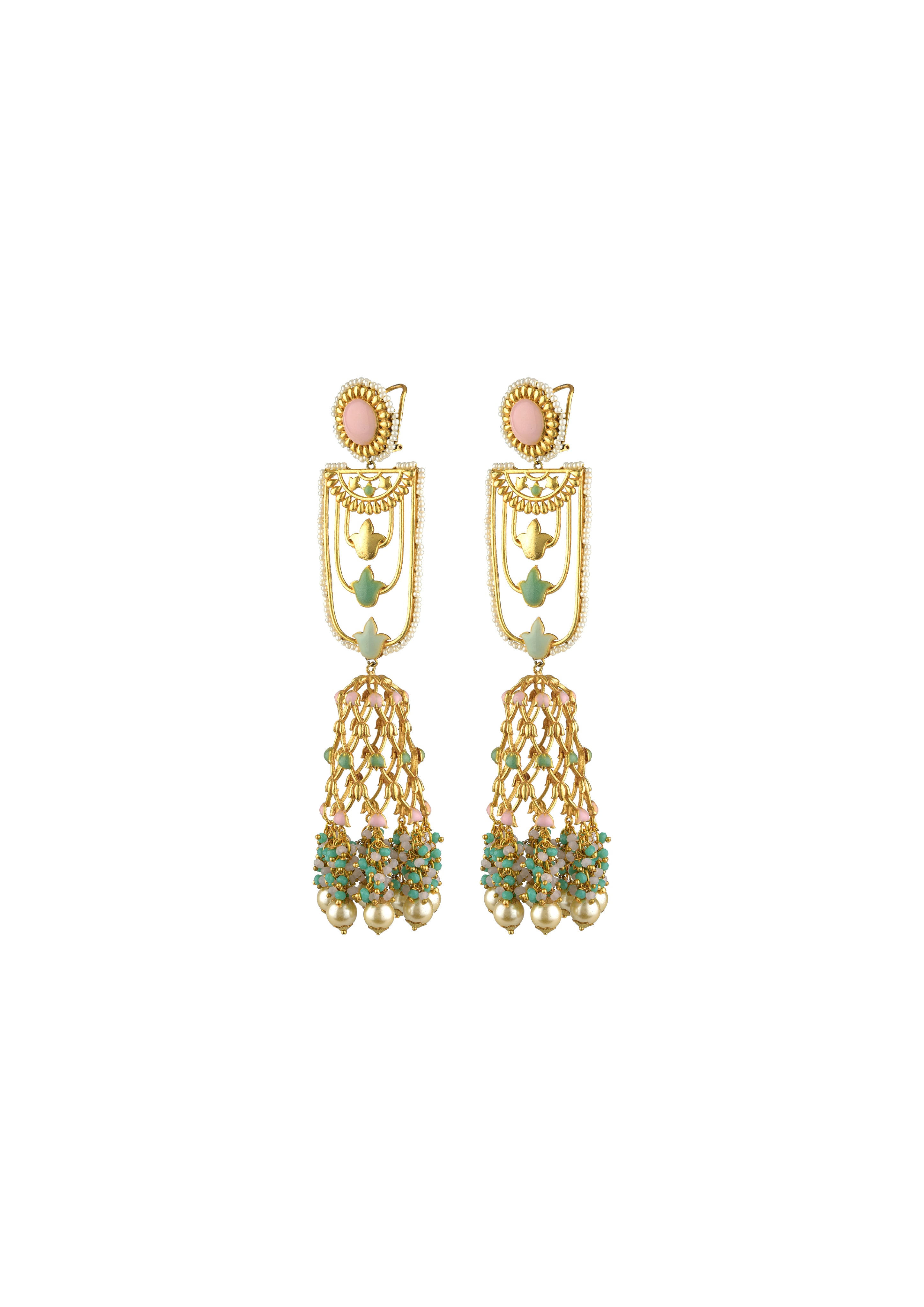 22K Gold-JJ's Plated Jannat Jhumka's – Handmade Statement Jewelry