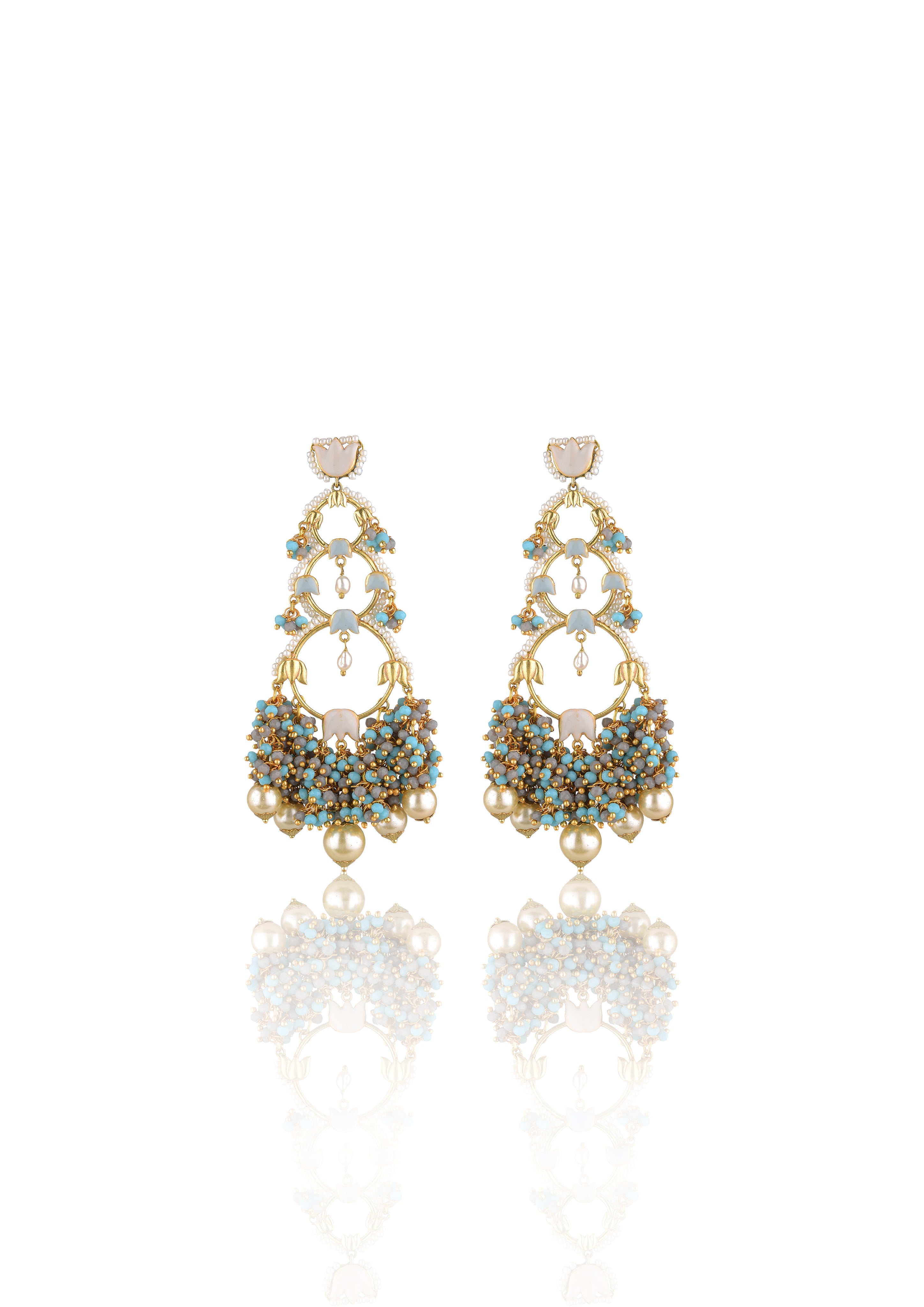 Handcrafted Jannat Earrings – Luxurious 22K Gold-Plated Style