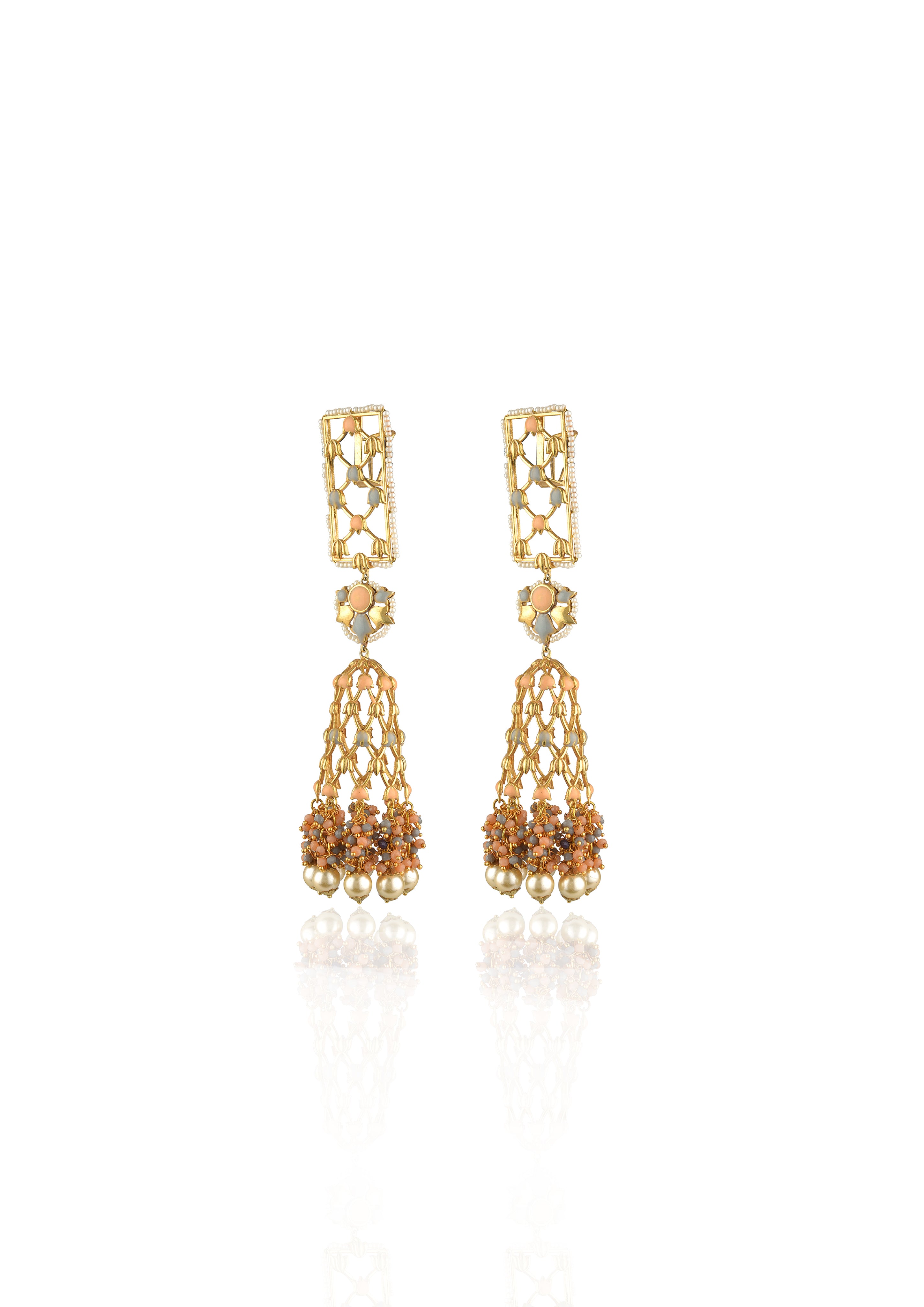 Jannat Earrings – Handcrafted Luxury with a 22K Gold Plated Finish