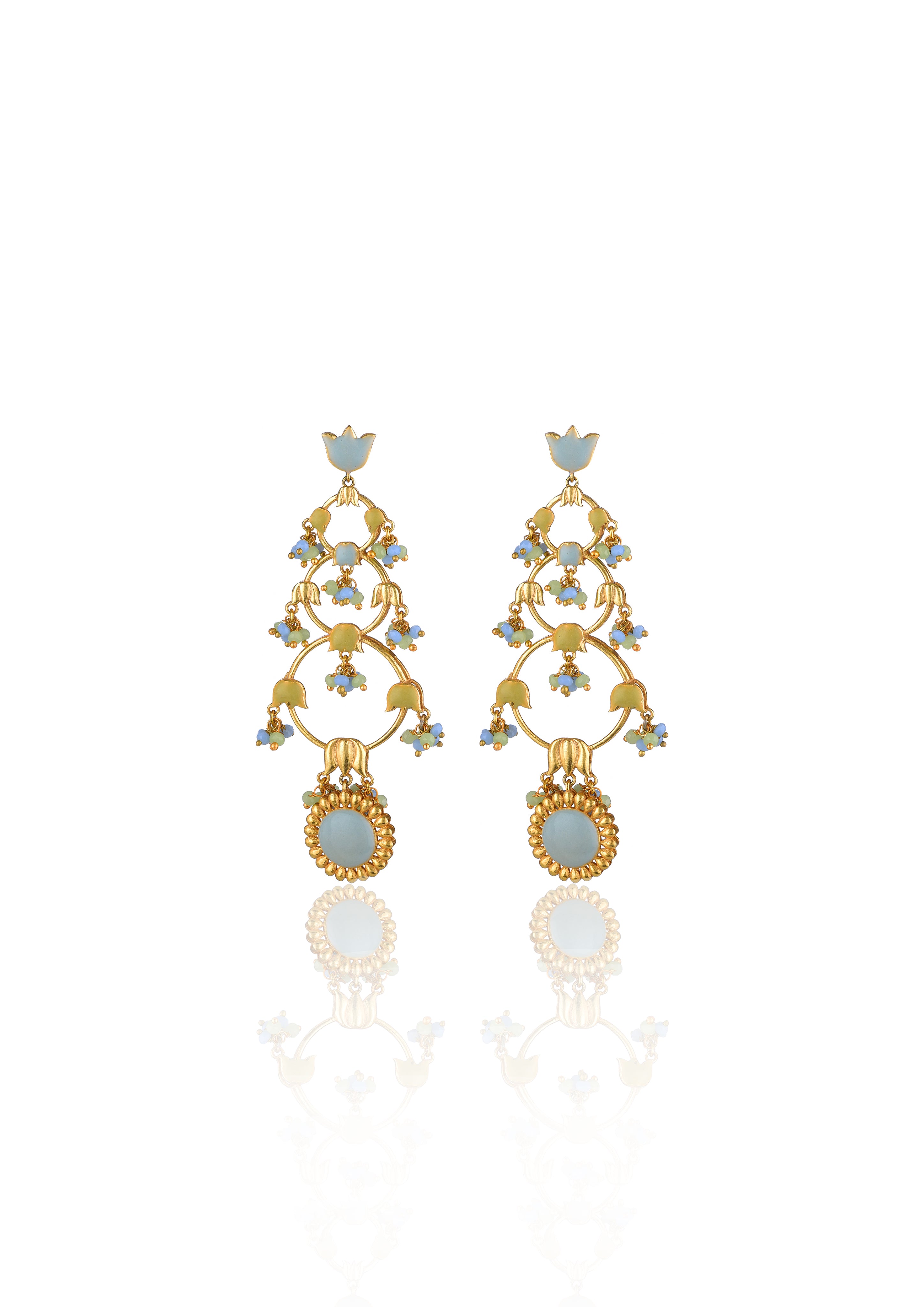 Elegant 22K Gold-Plated Jannat Earrings – Handmade Jewelry