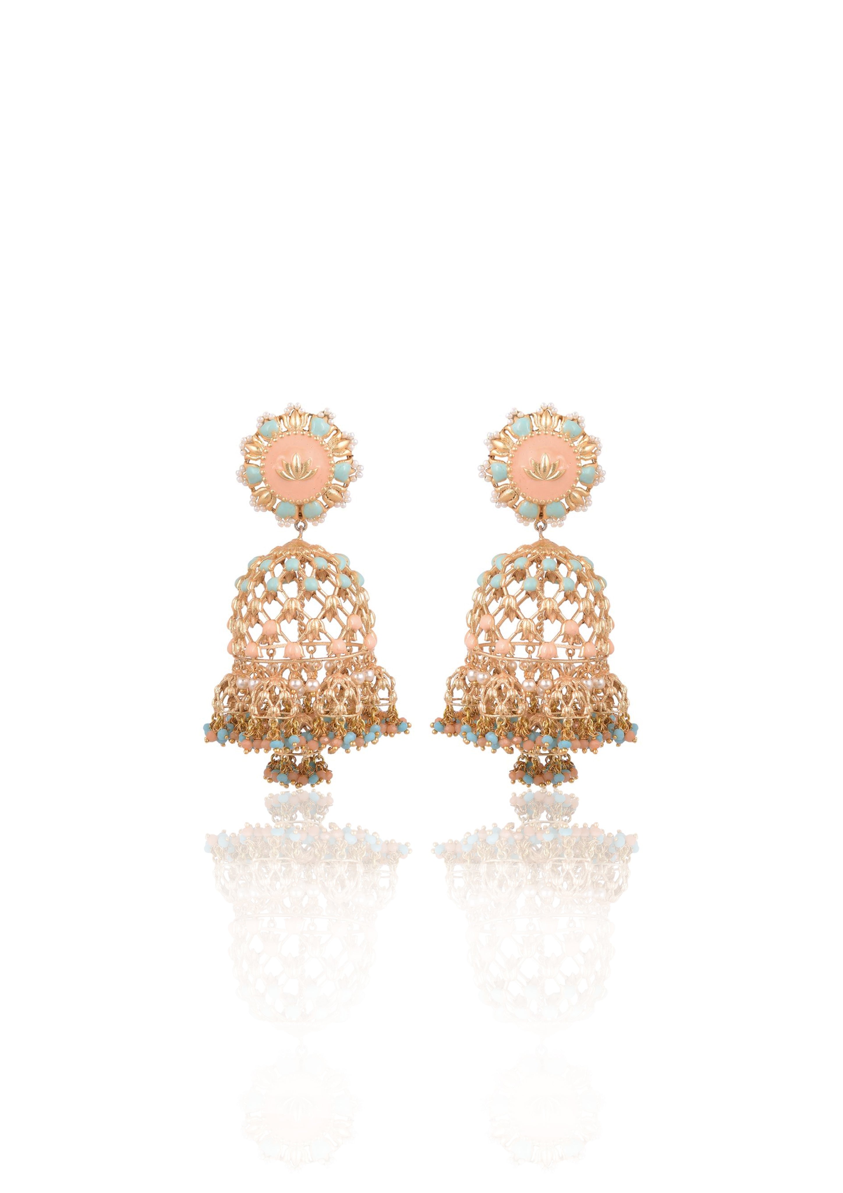 Elegant Jannat Earrings – A Handmade Design with 22K Gold Finish