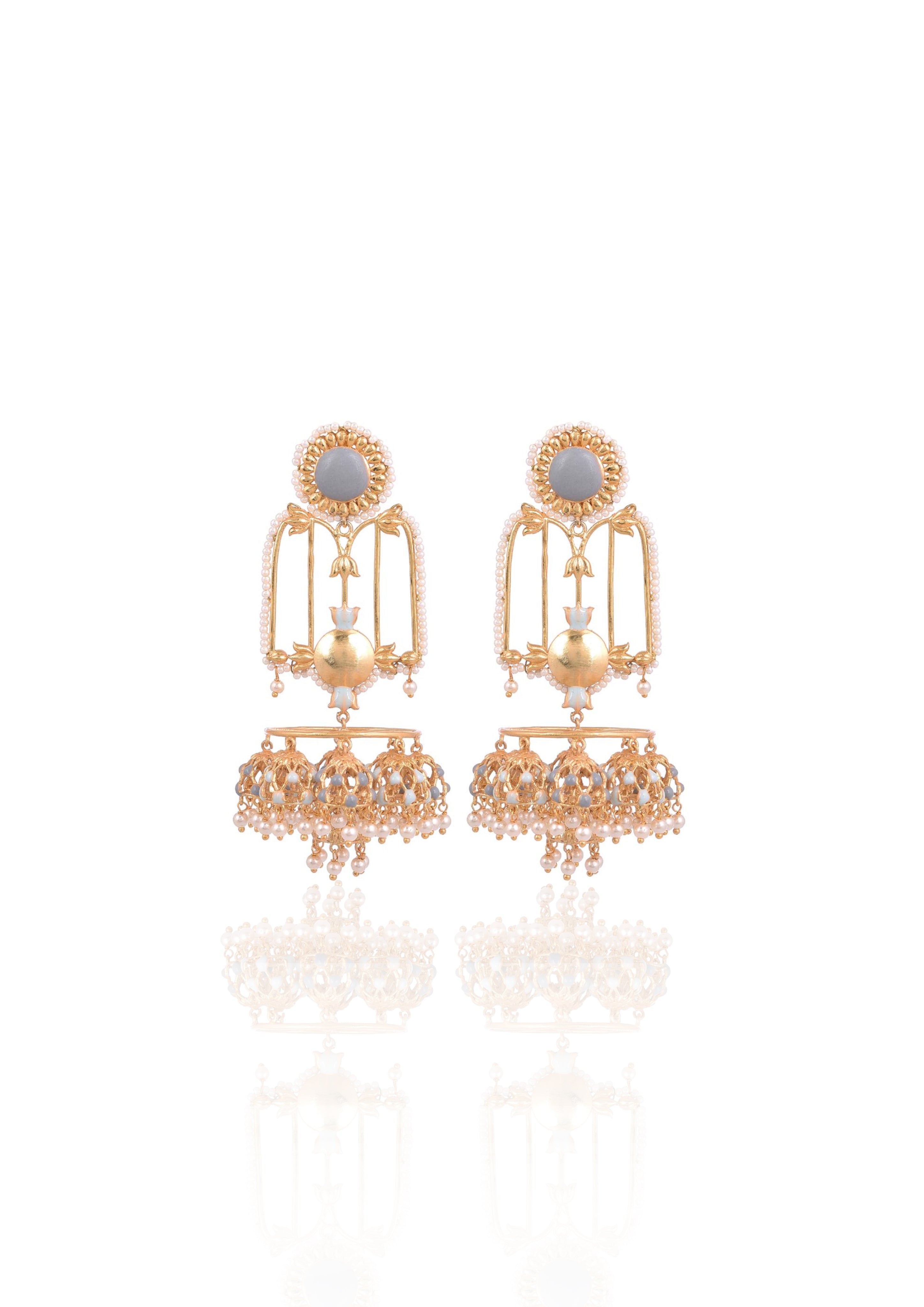 Handmade Earrings – Jannat Design in a Stunning 22K Gold Plate