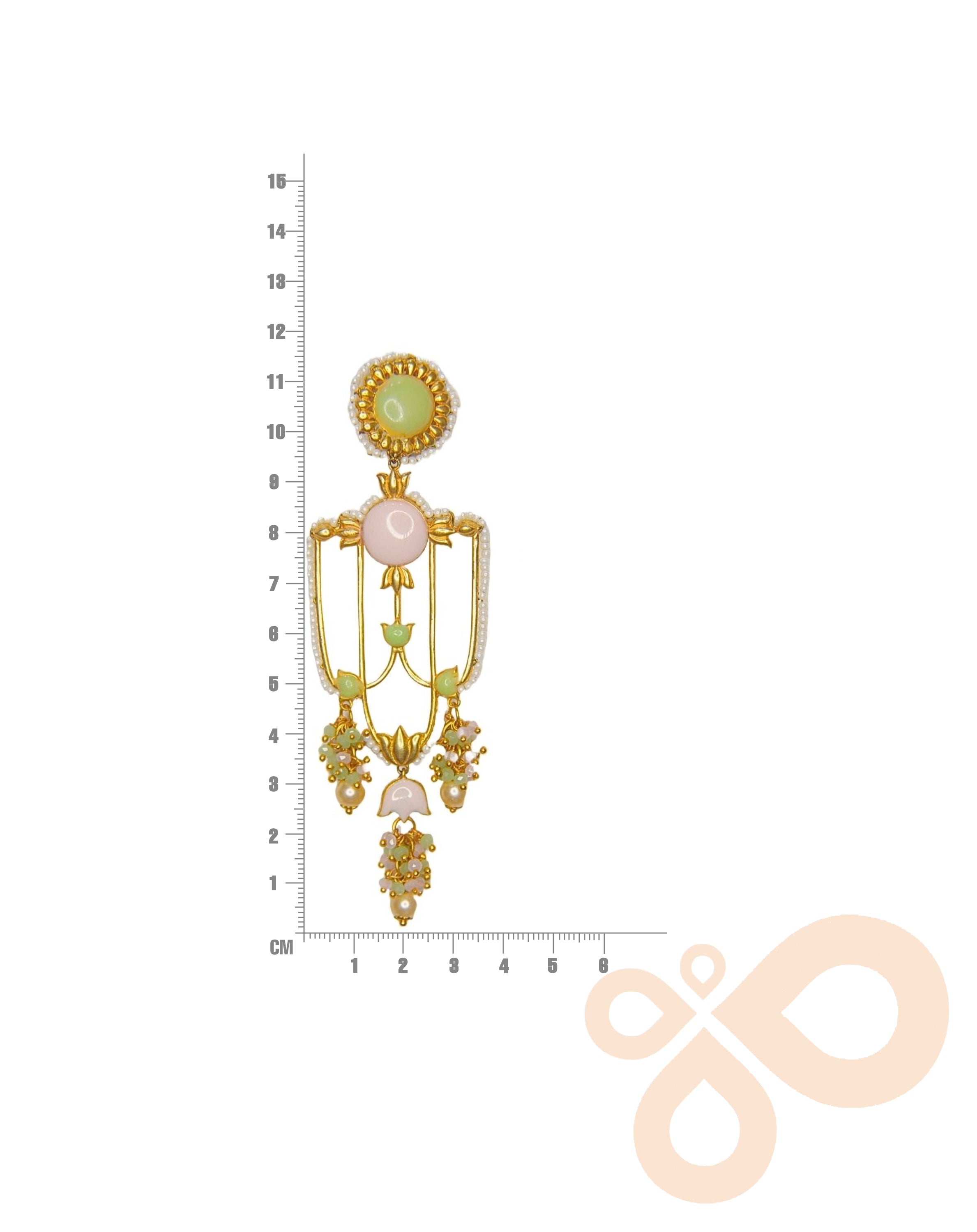 Jannat Earrings – 117mm Drop with a Stunning 22K Gold-Plated Finish