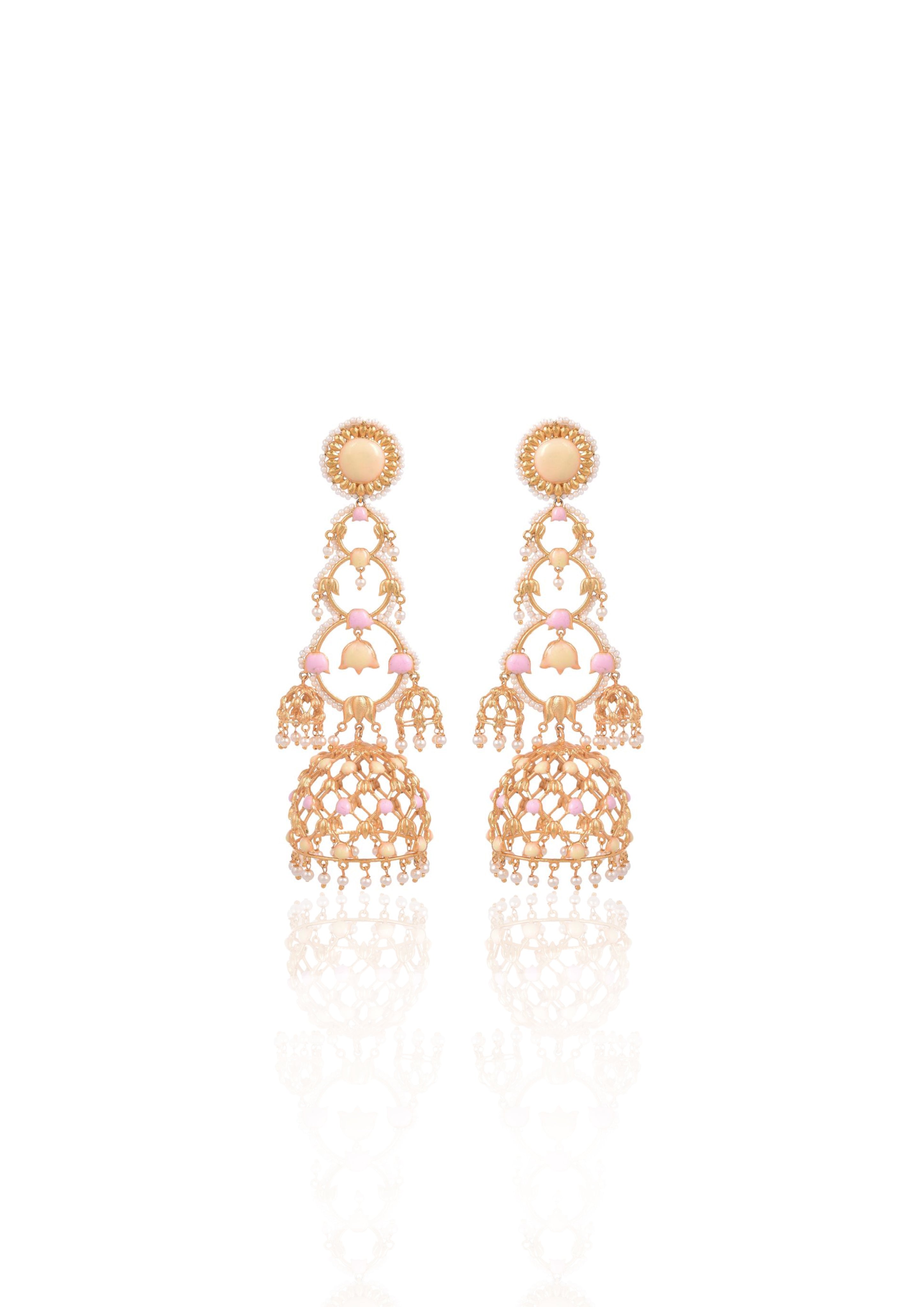 Luxury Handmade Jannat Earrings – Crafted with a Gleaming 22K Gold Plate