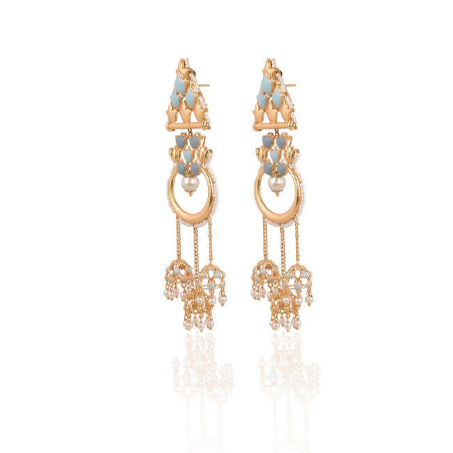 22K Gold-Plated Jannat Earrings – Unique Handmade Jewelry