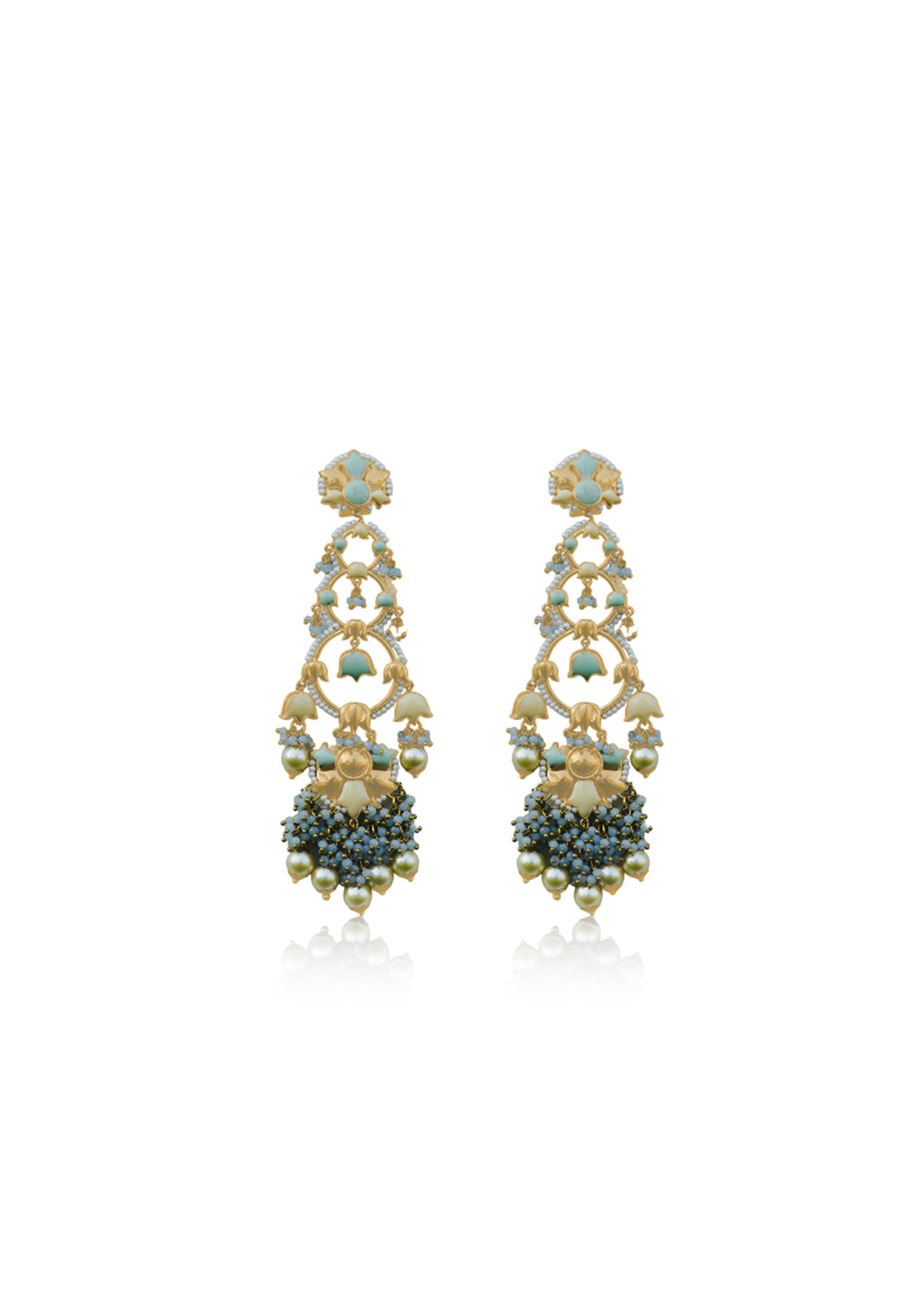 Jannat Earrings 22K Gold-Plated Finish For Festive Look