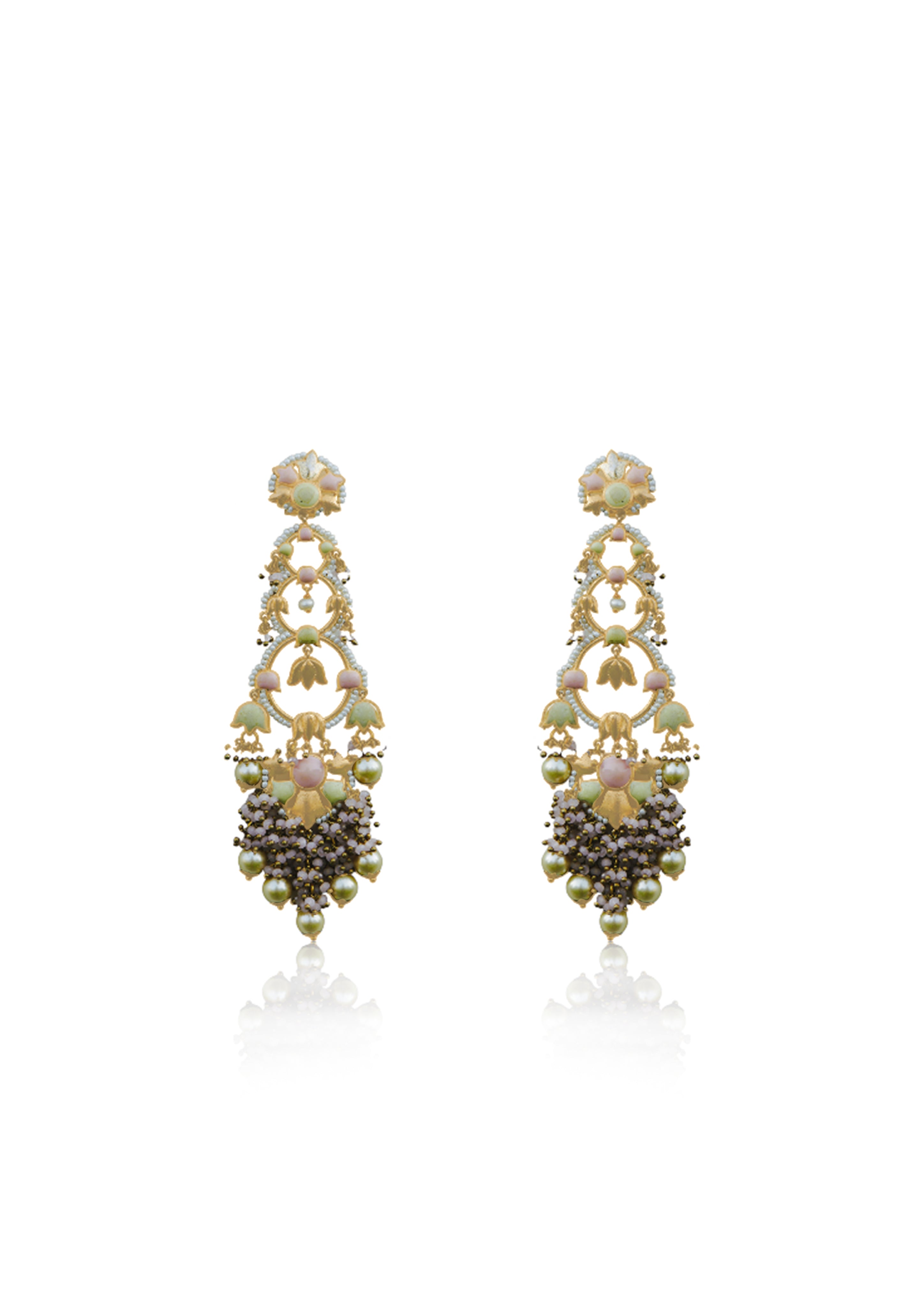 Handcrafted Jannat Earrings – Elegant Design with 22K Gold Plating