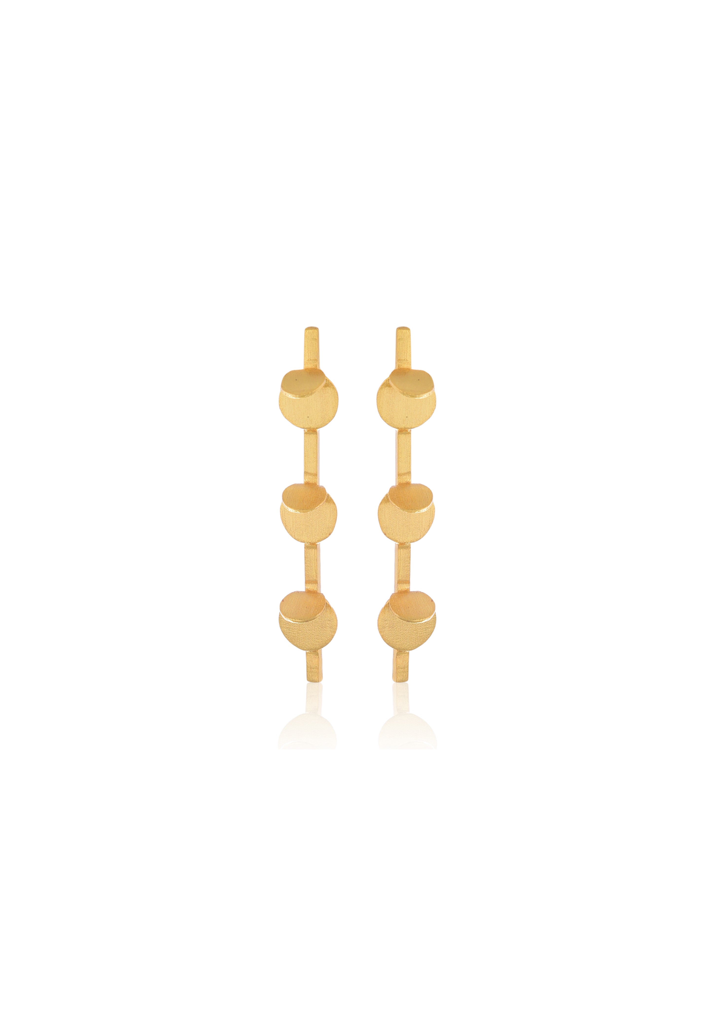 Handmade Maiden Earrings – Elegant 48mm Drop with 22K Gold Plating
