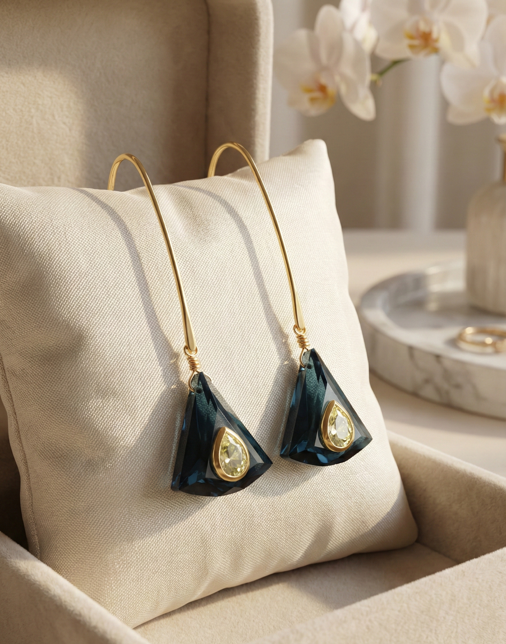 Artisan Metal Blast Earrings (49mm x 9mm) – Lightweight, Elegant