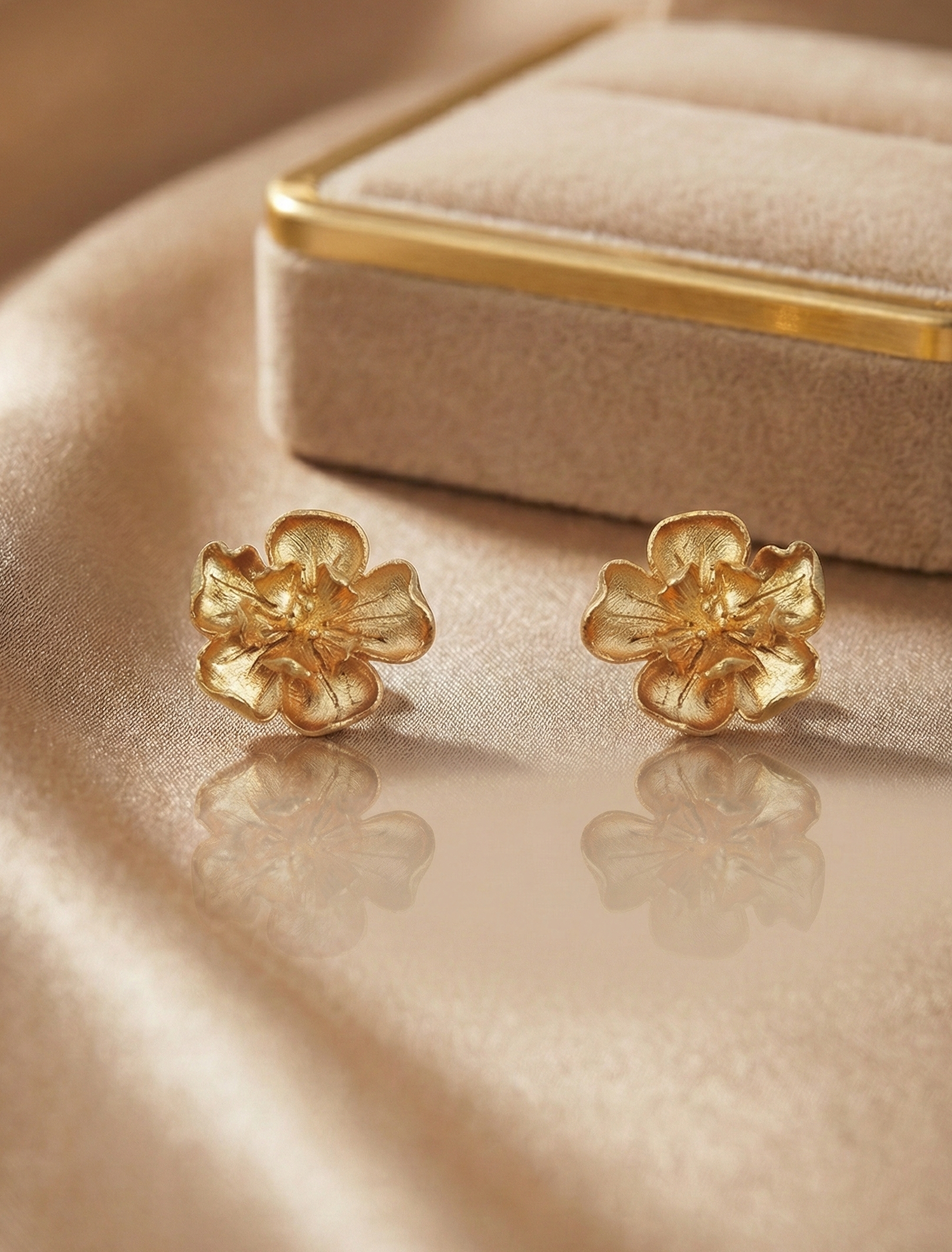 Petite Handmade Earrings – 28mm Drop with 18K Gold-Plated Brass
