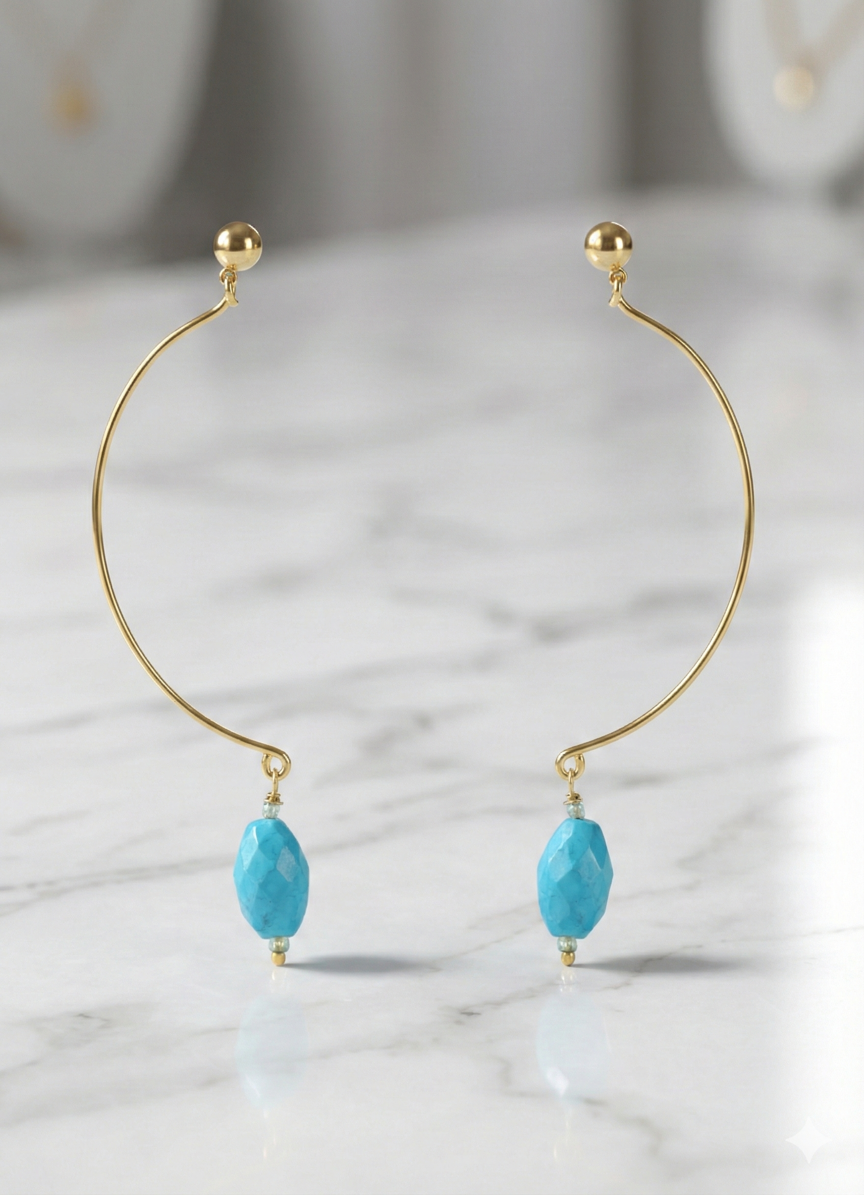 Handmade 18K Gold Plate Earrings – Delicate Design for Effortless Style