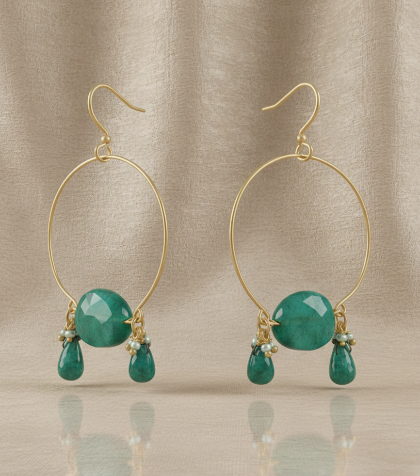 Metal Blast Earrings 60mm x 35mm – Lightweight 18K Gold-Plated