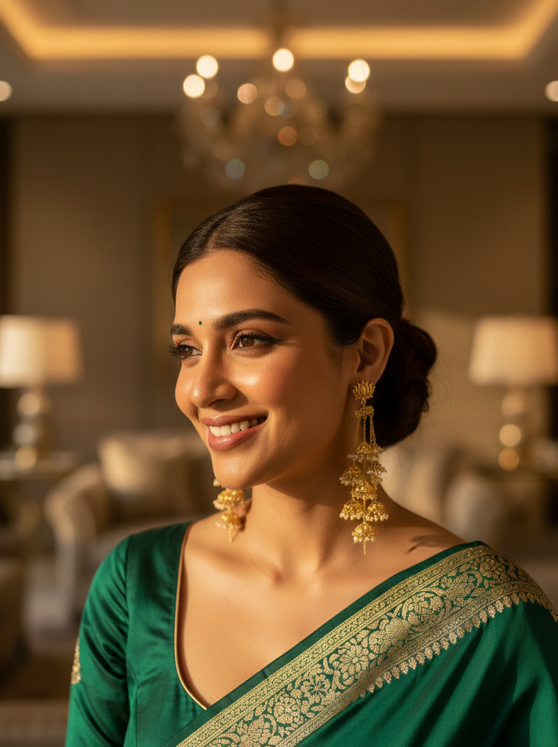 Handcrafted MAYA Earrings with 18K Gold-Plated