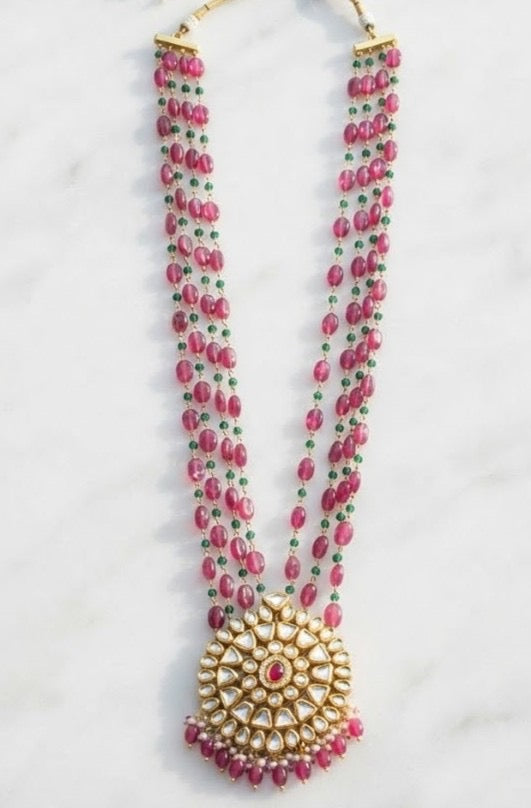 Noor Kundan Long Beaded Necklace