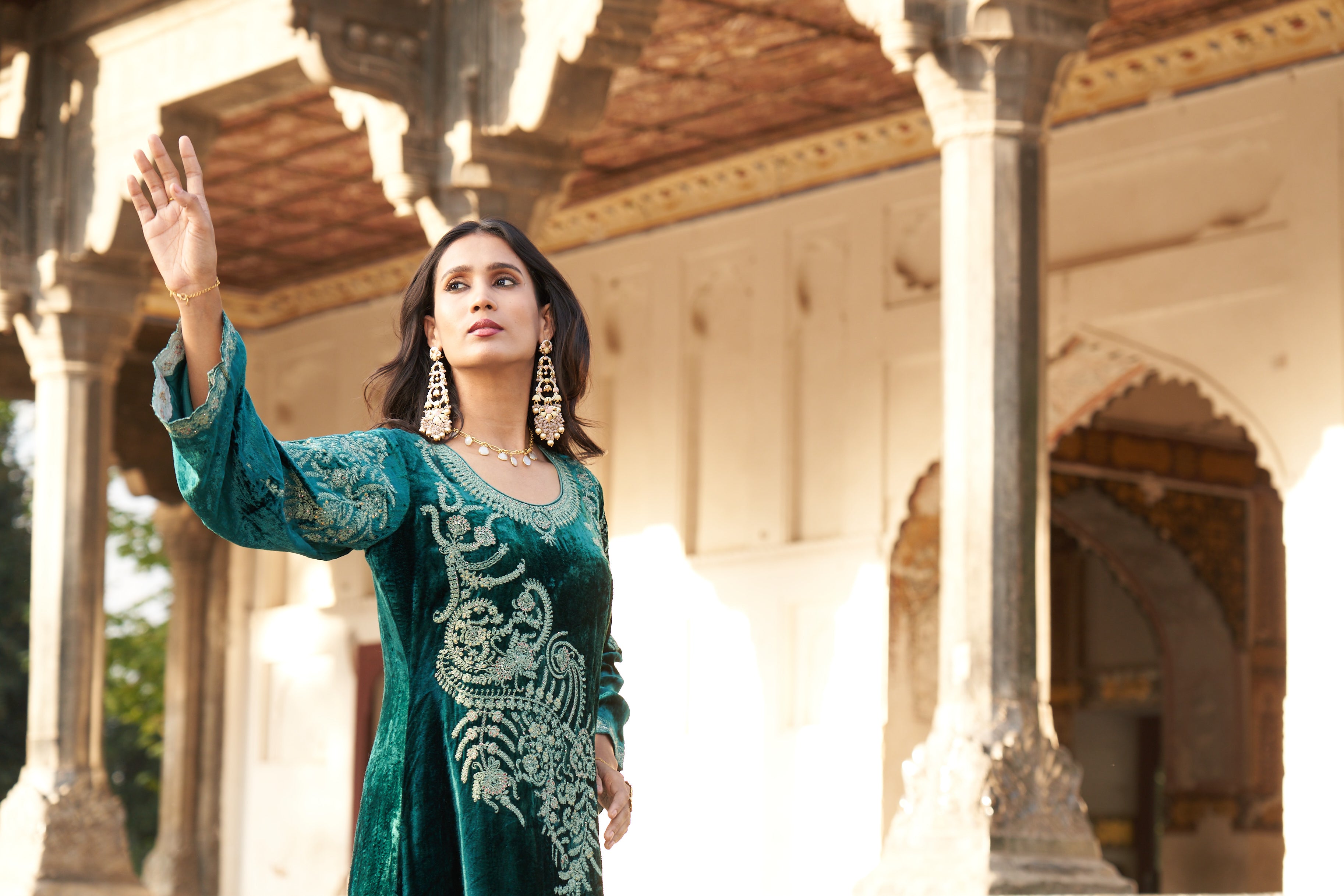 Handmade Jannat Earrings with 22K gold plating