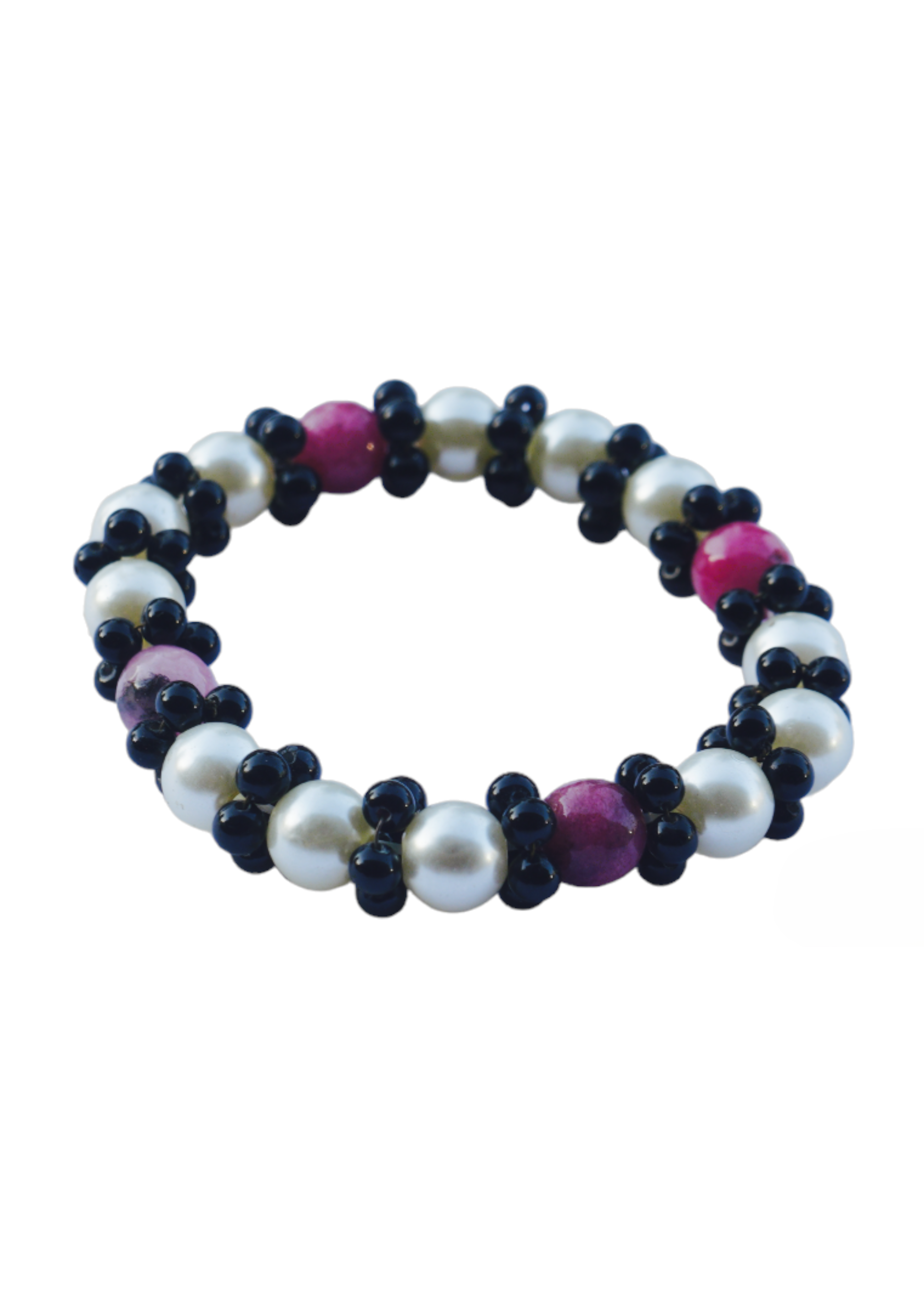 Artisan Crafted 18K Gold Plated Brass Bracelet with Natural Stones