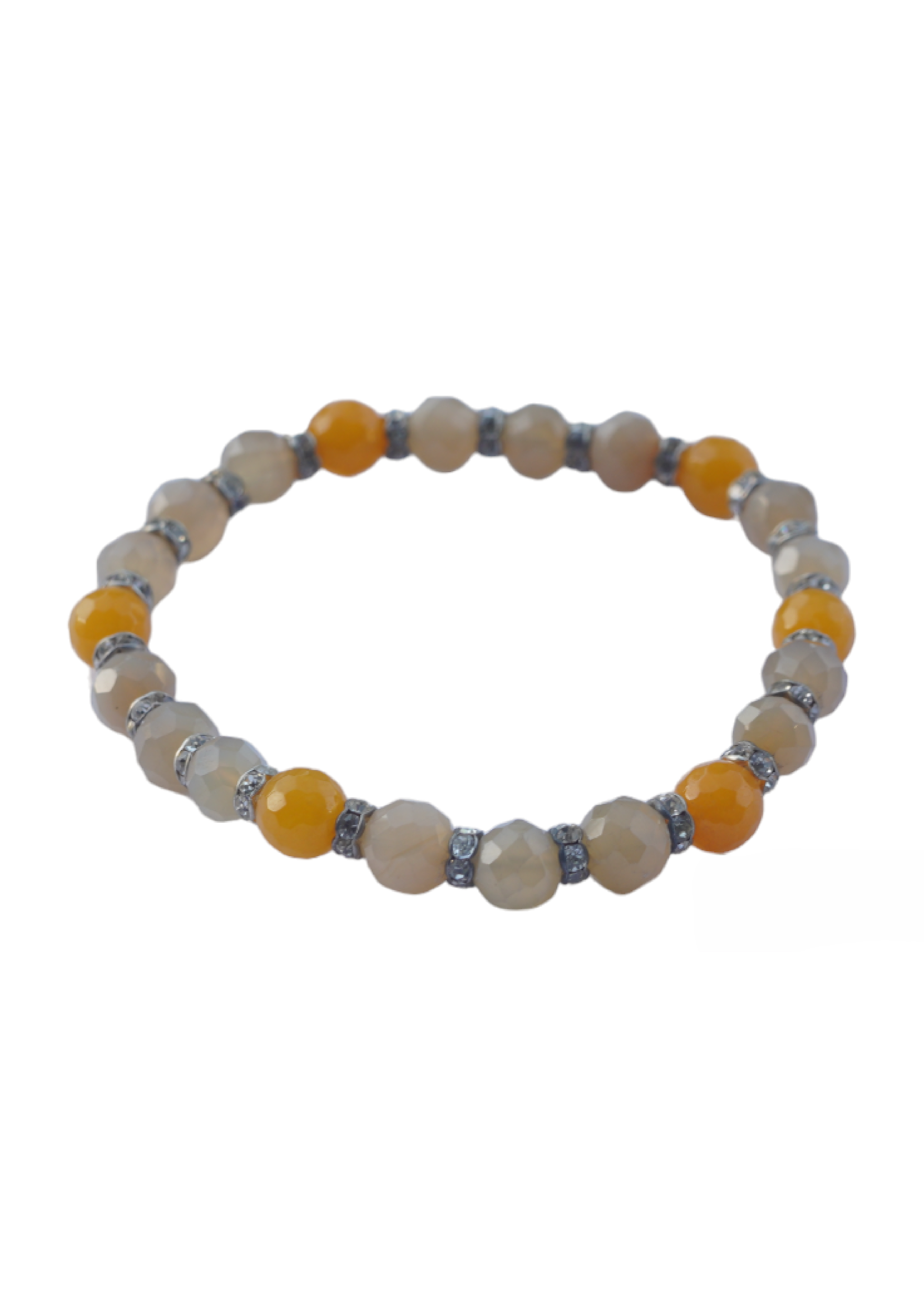 18K Gold Plated Bracelet with Natural Stones - Lightweight