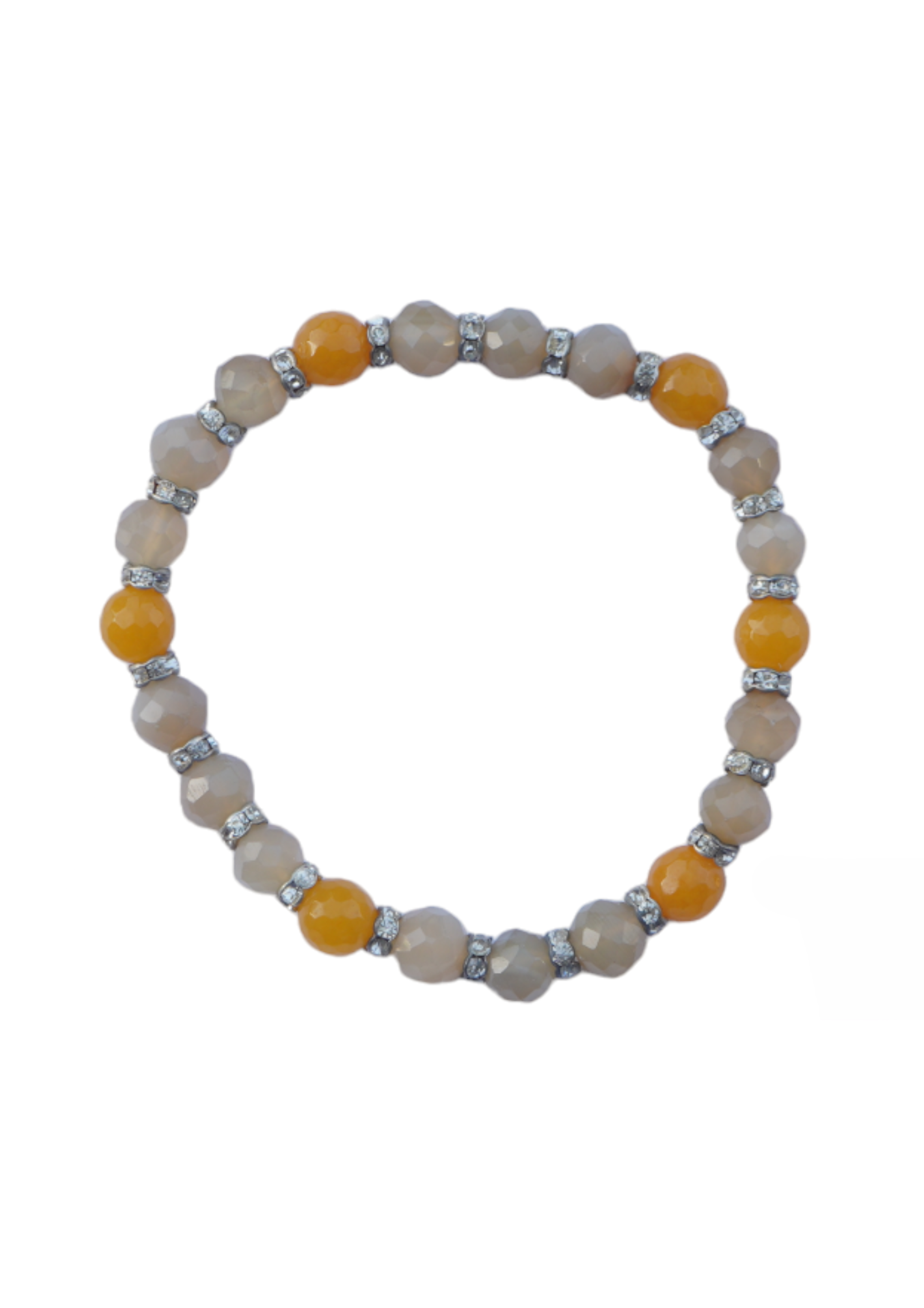 18K Gold Plated Bracelet with Natural Stones - Lightweight