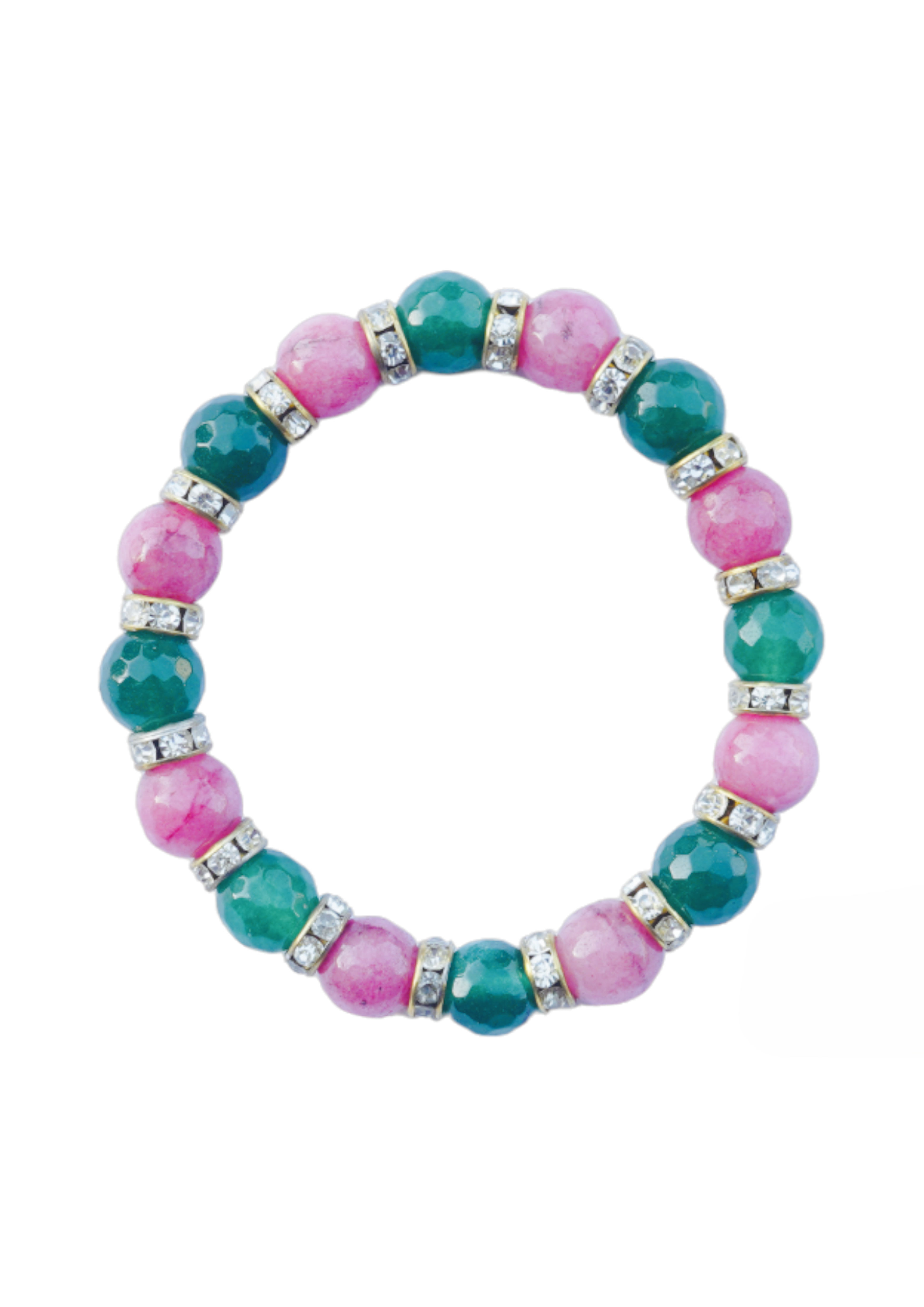 18K Gold-Plated Bracelet with Natural Stones