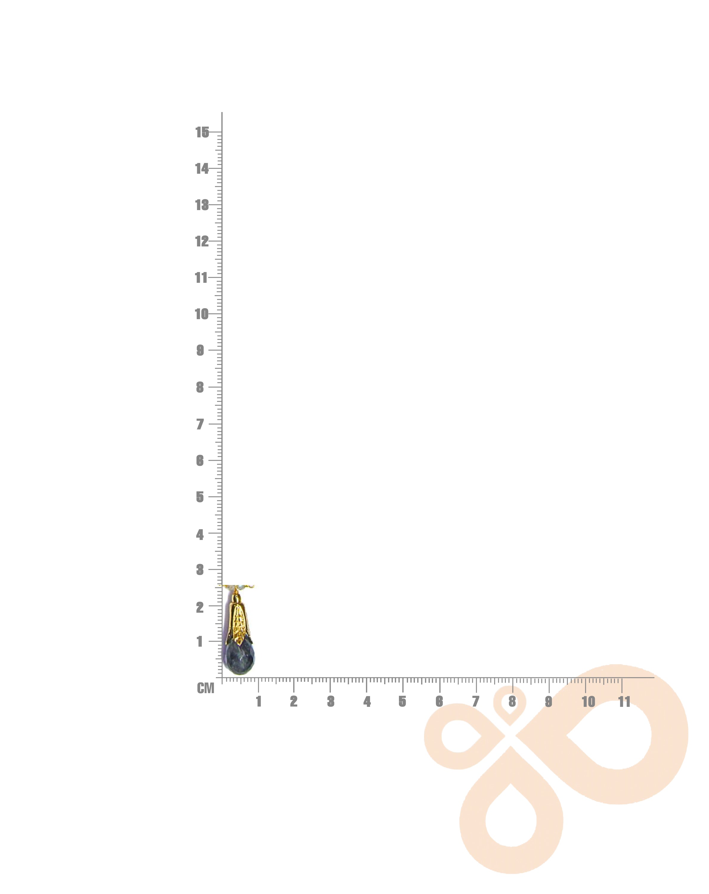 Fine One Necklace with Brass, Natural Stones and 18K Gold Plate