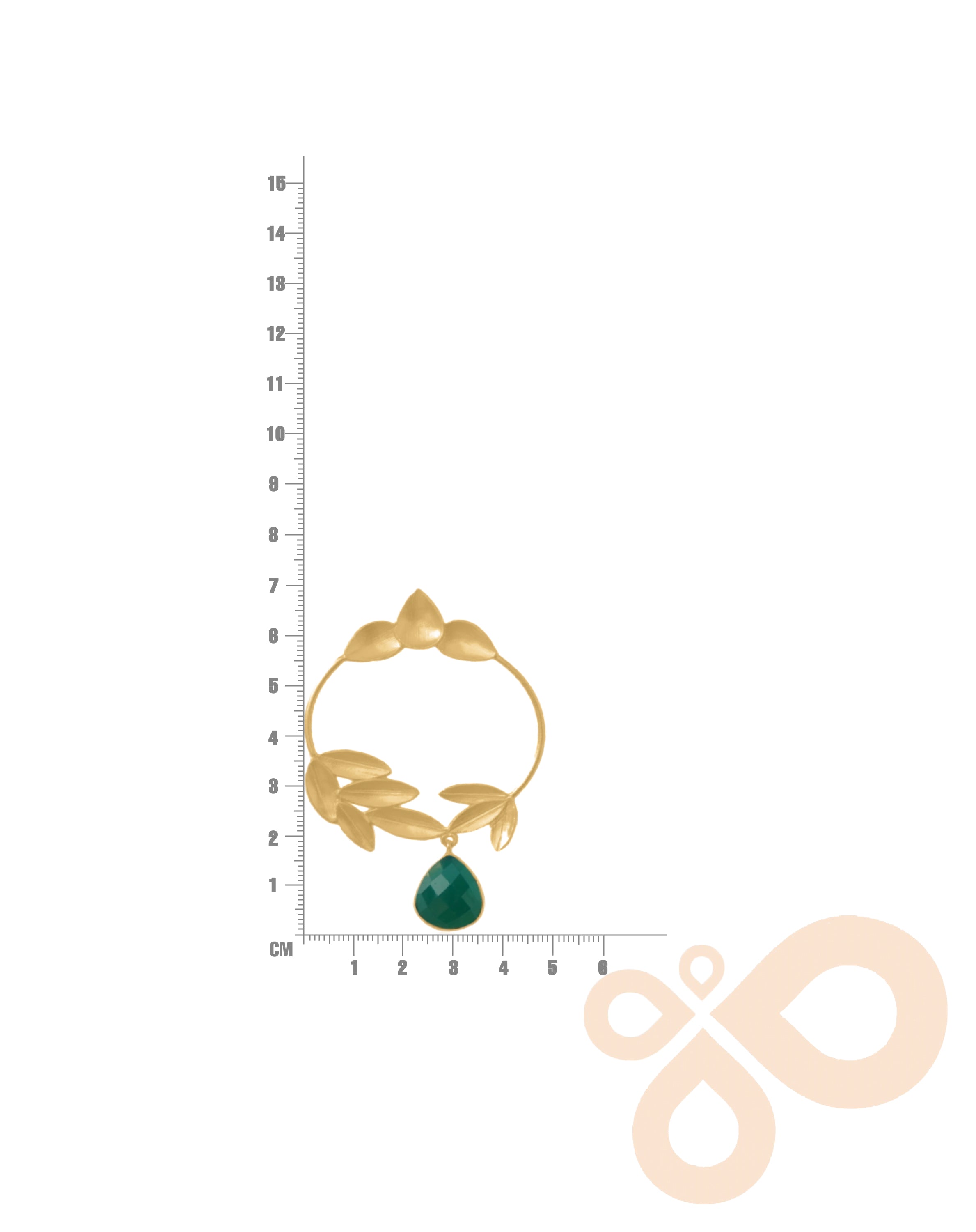 Nature Danglers - 70mm Height with 2K Gold-Plated Finish