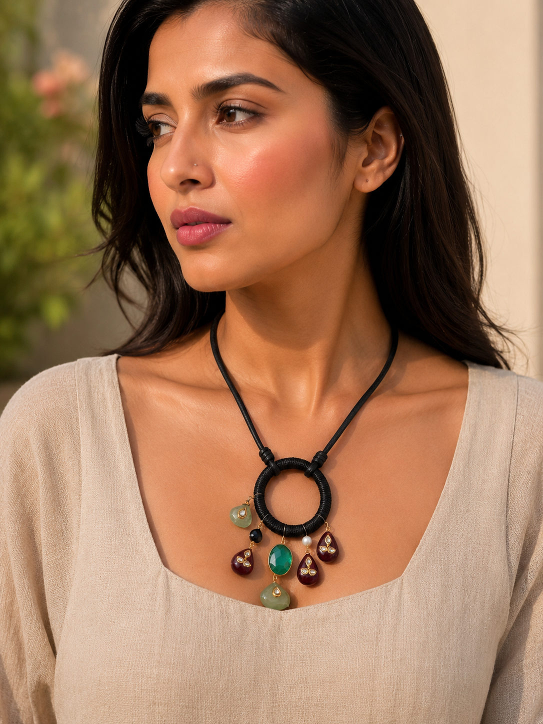 Dor Vibrant Accent Necklace styled view