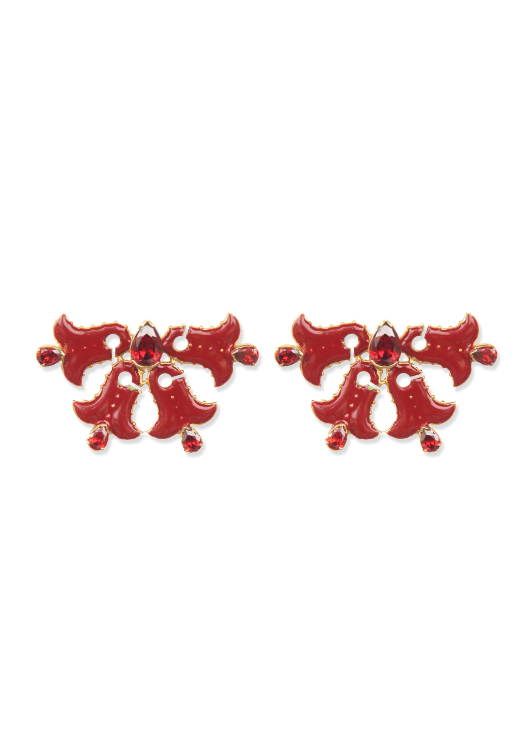 Handcrafted NOOR Earrings – 67mm Design with a Gleaming 18K Gold-Plated Accent for Indian Wear