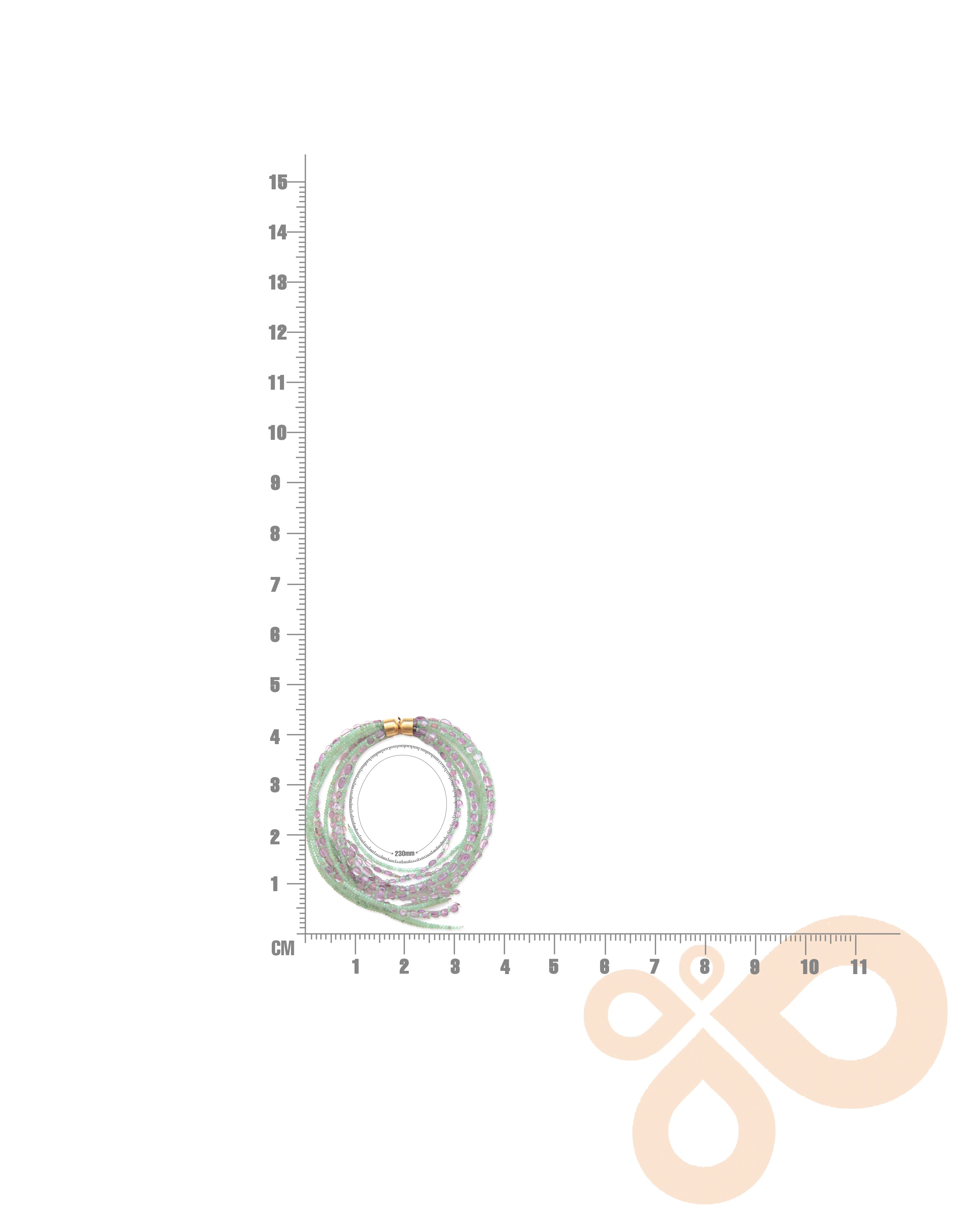 Moti Necklace - Amethyst & Beryl with 22K Gold Plate