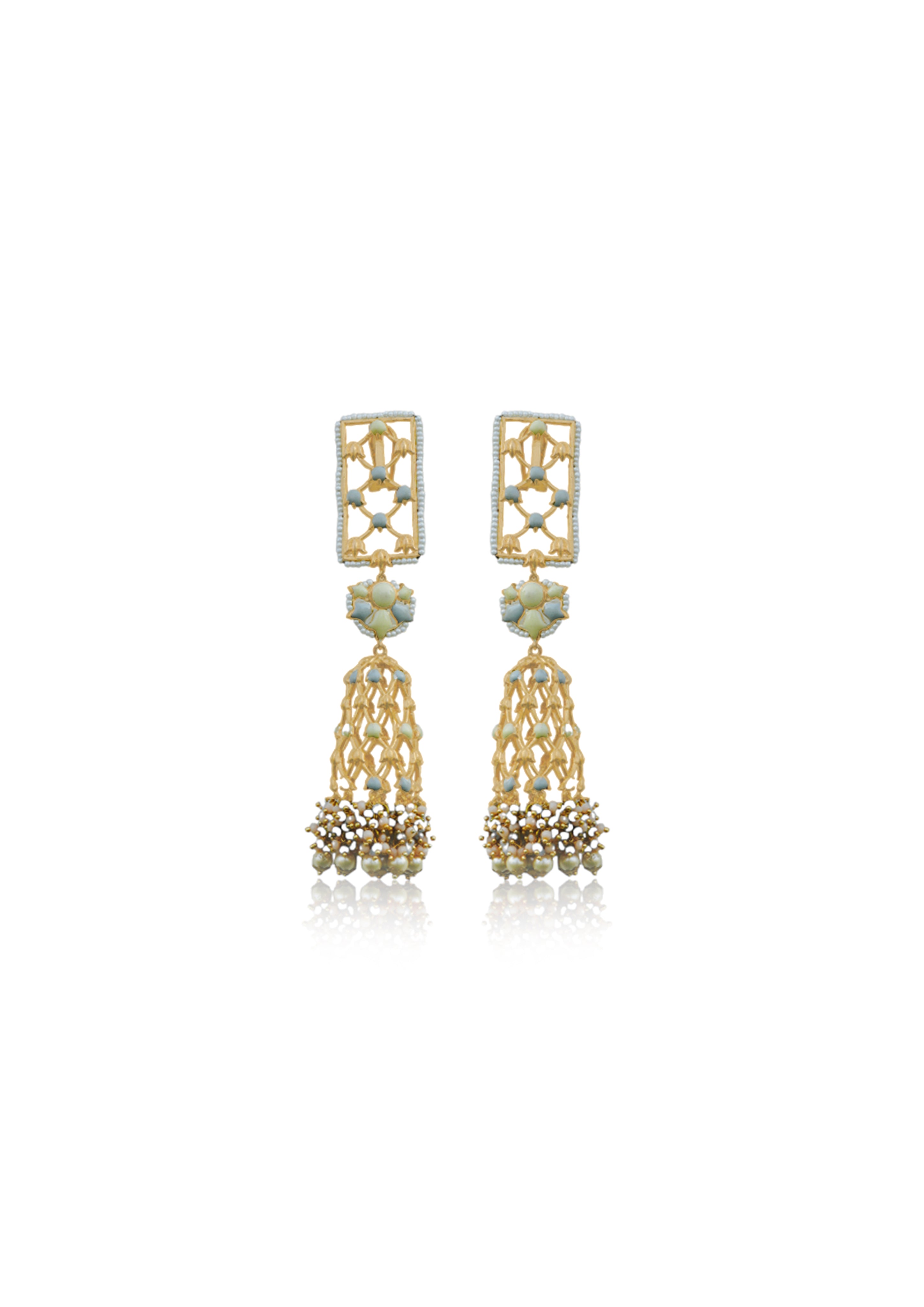 Jannat Earrings - 22K Gold-Plated Finish For Festive Look