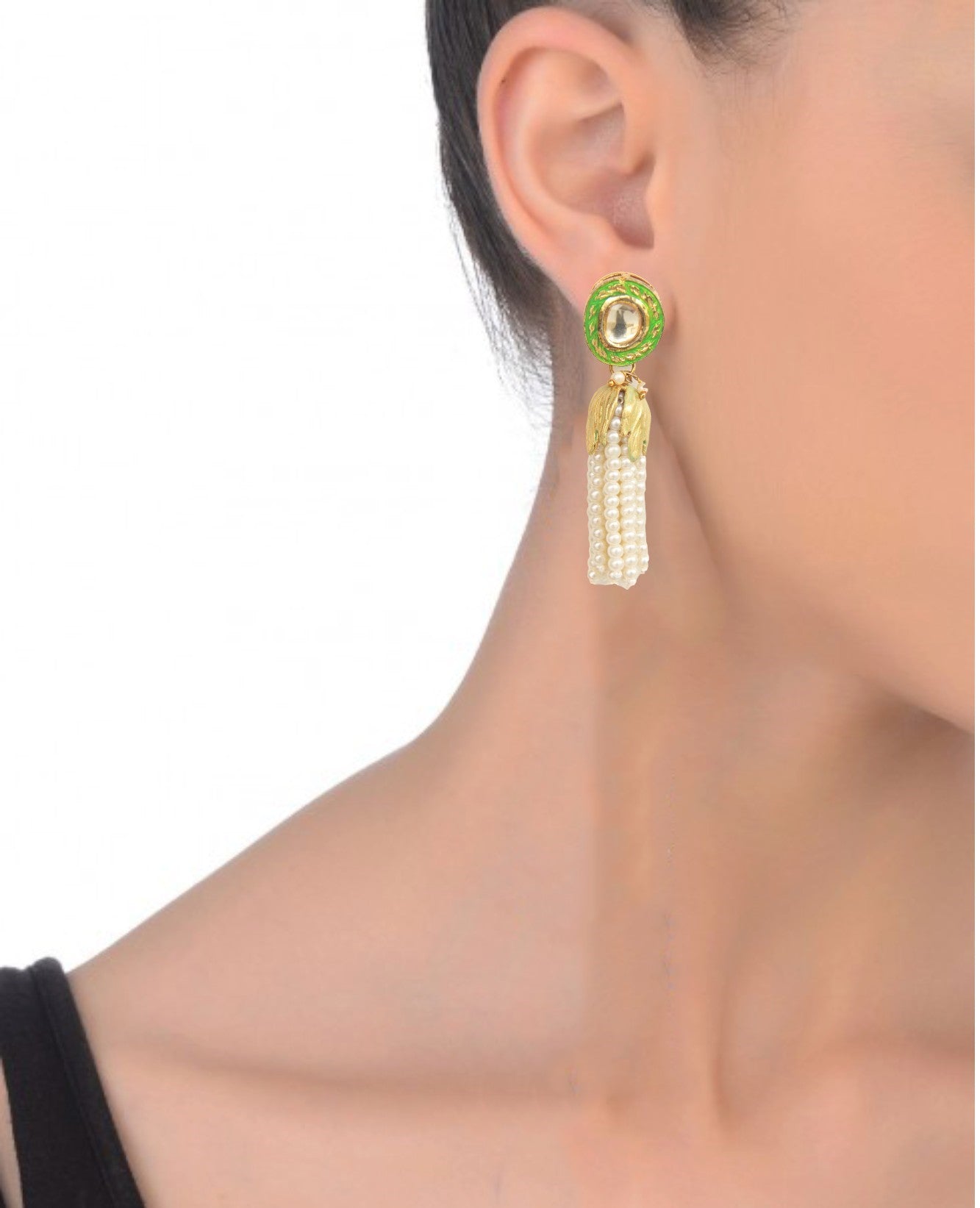 Long NOOR Earrings – 75mm Handmade Design with a Polished 18K Gold Plating
