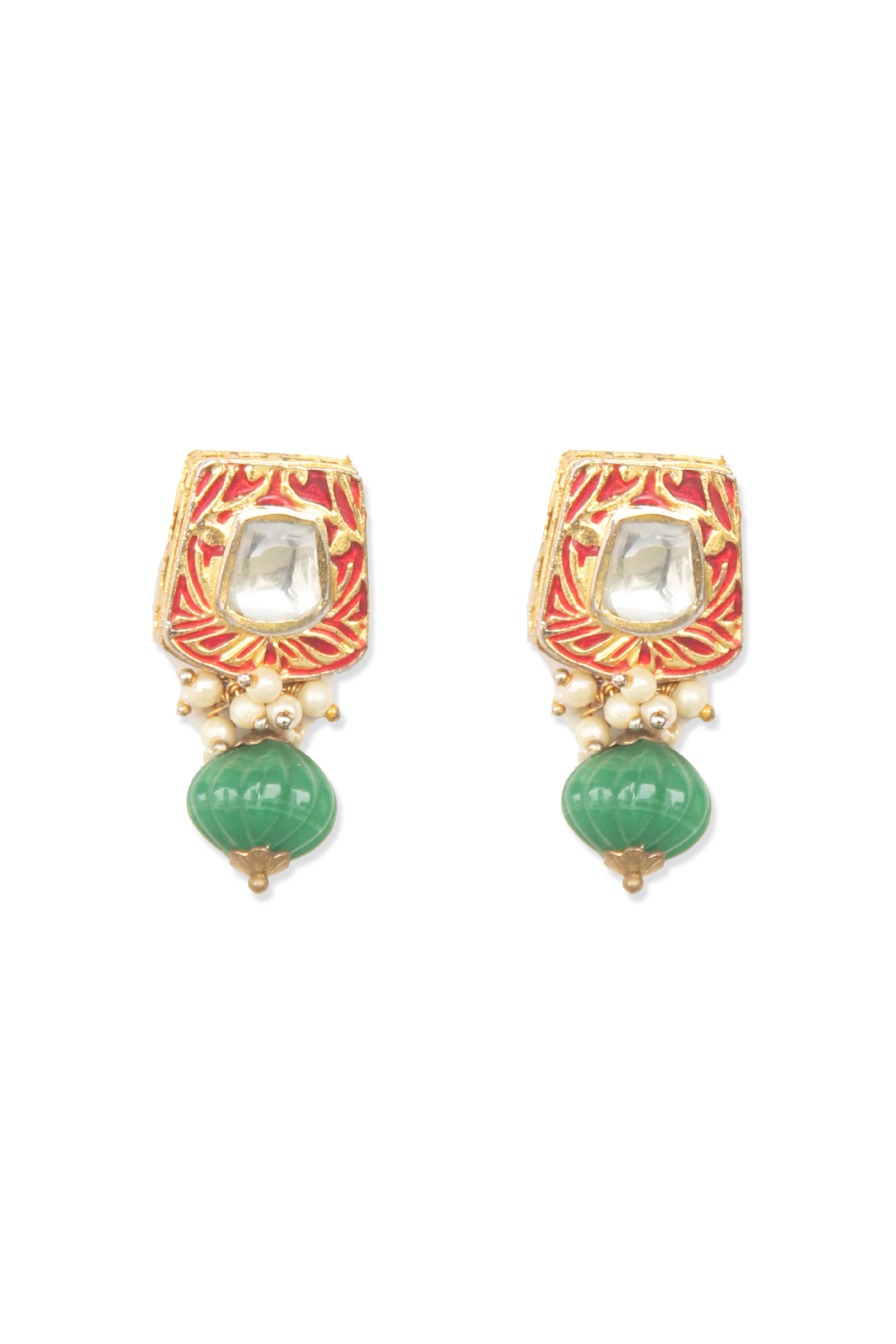 Chic NOOR Earrings – 39mm Height, Handcrafted with Gleaming 18K Gold-Plated Detail