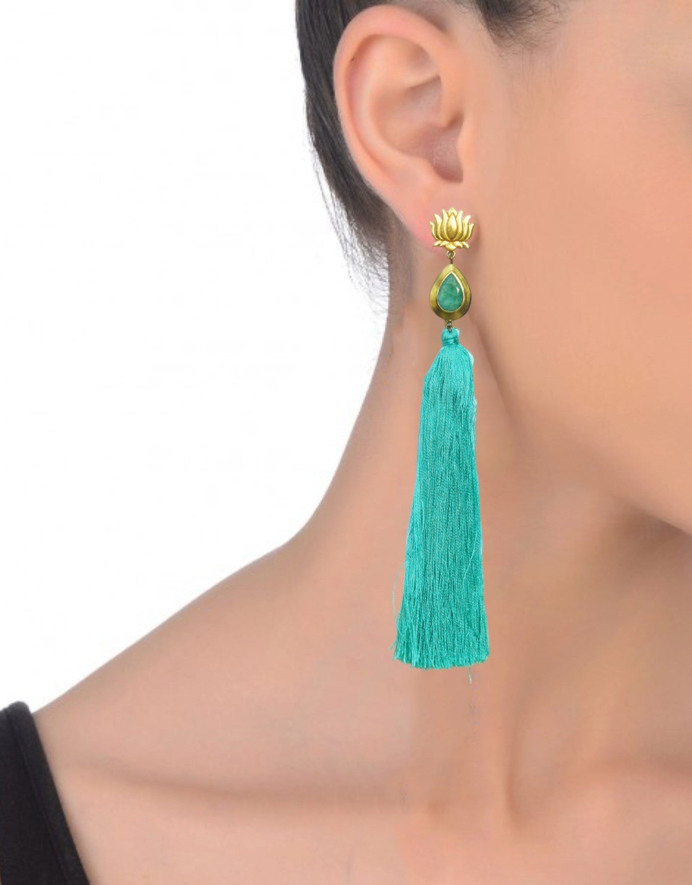 DOR Statement Earrings – 178mm Length, 18K Gold-Plated Elegance